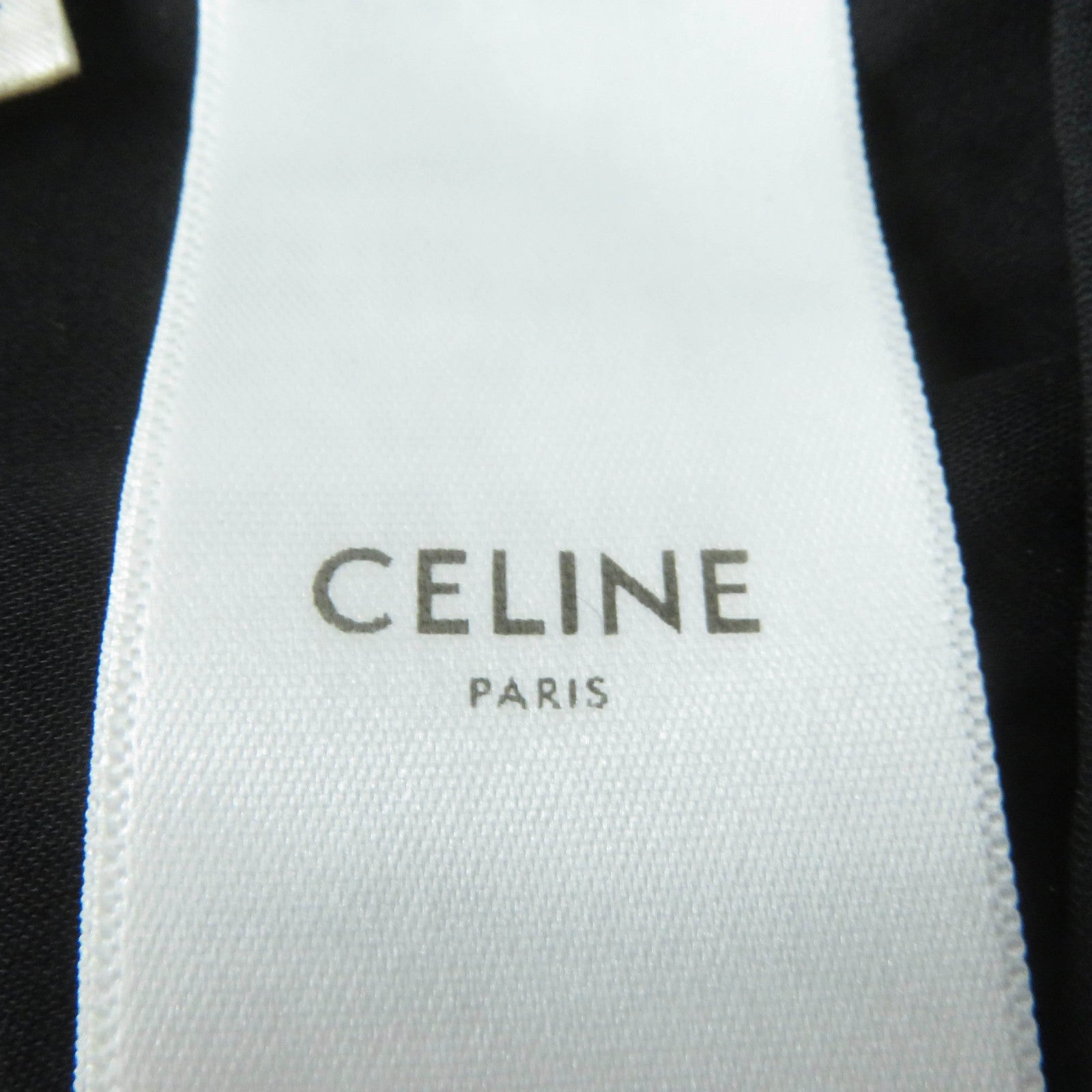 Celine Silk Ribbon Long Sleeve Dress Black Gold