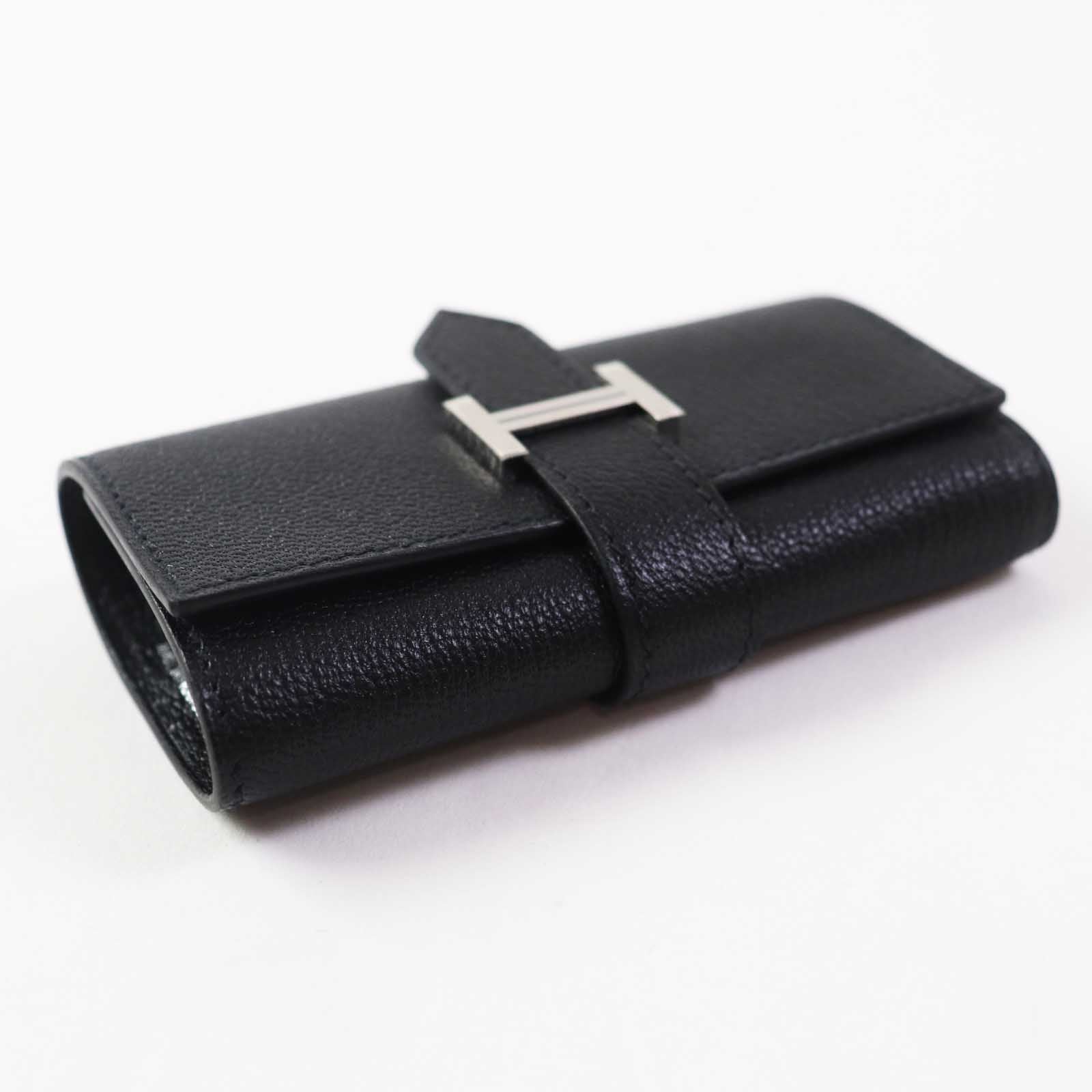 Hermes Chevre 4-piece Key Holder Black