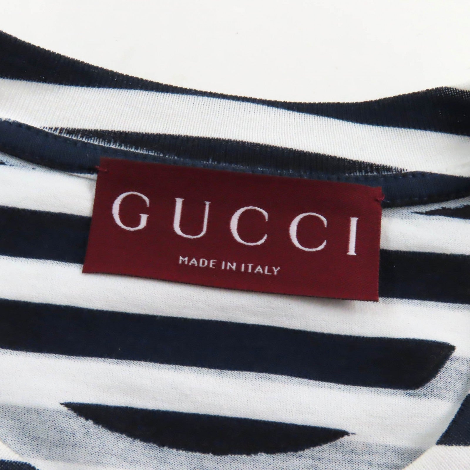 Gucci Cotton Logo Print Striped T-shirt XS