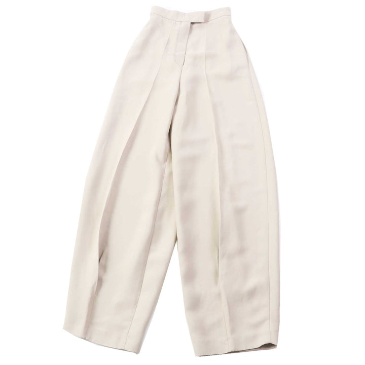 Fendi FR6364 Rayon Acetate Pants Beige 36 Women