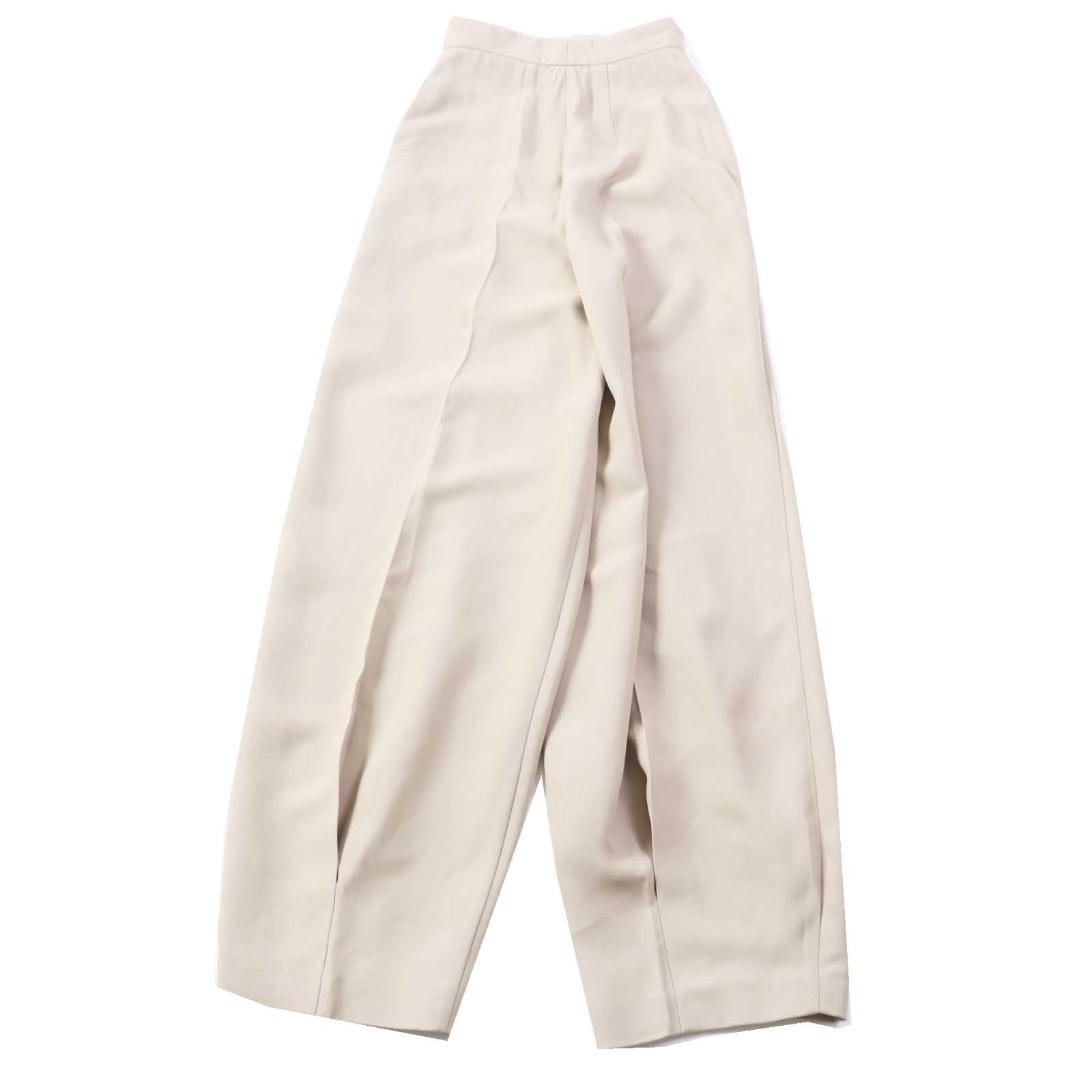 Fendi FR6364 Rayon Acetate Pants Beige 36 Women