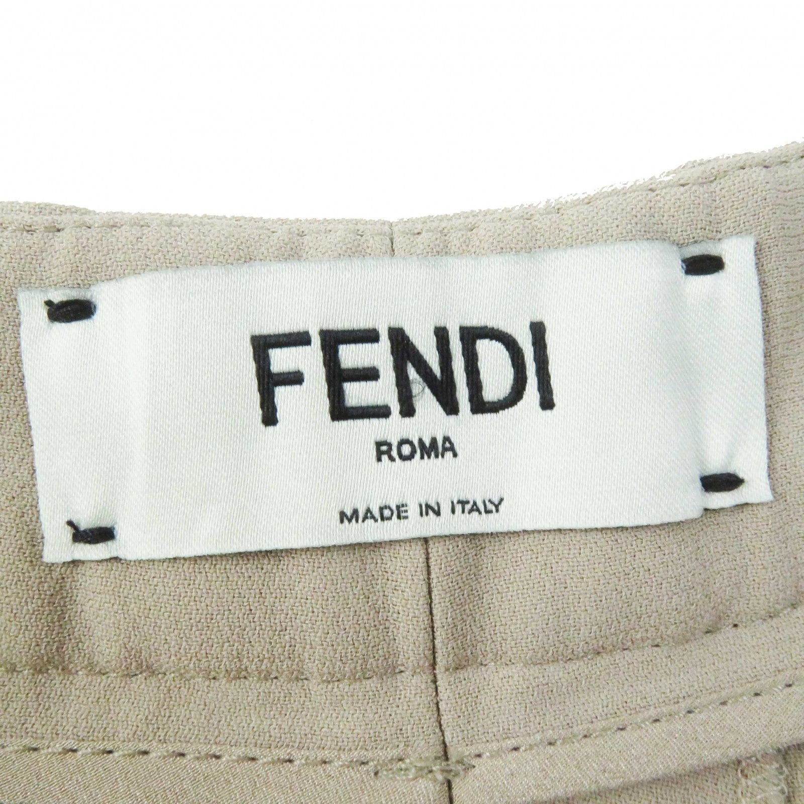 Fendi FR6364 Rayon Acetate Pants Beige 36 Women