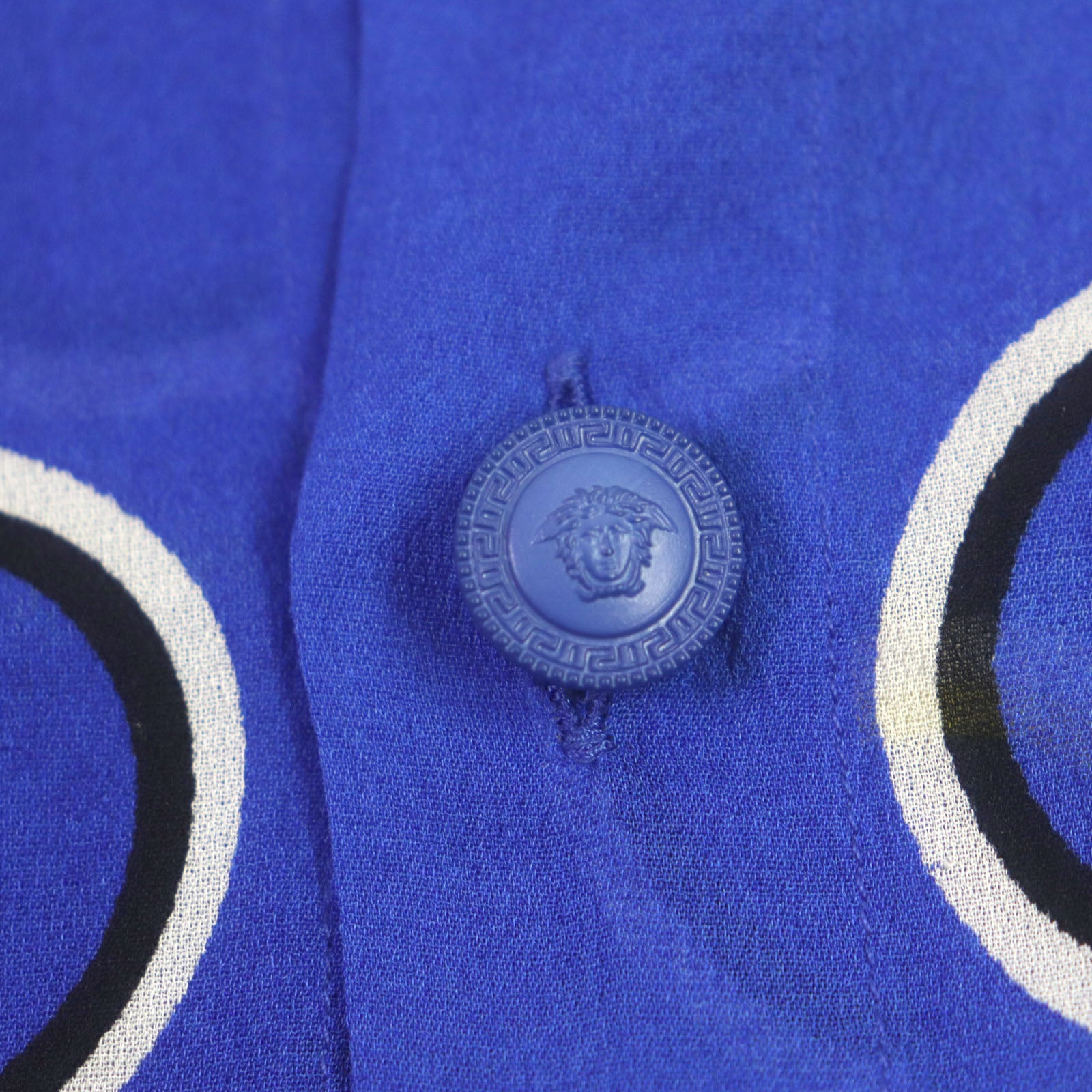 Versace Silk Medusa Button Shirt Blue 52