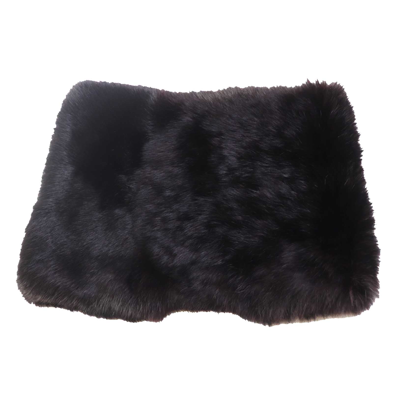 Celine Rabbit Wool Fur Snood Scarf Brown