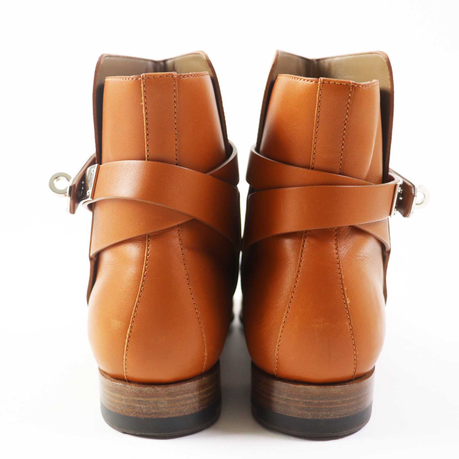 Hermes Kelly Metal Leather Short Boots Women