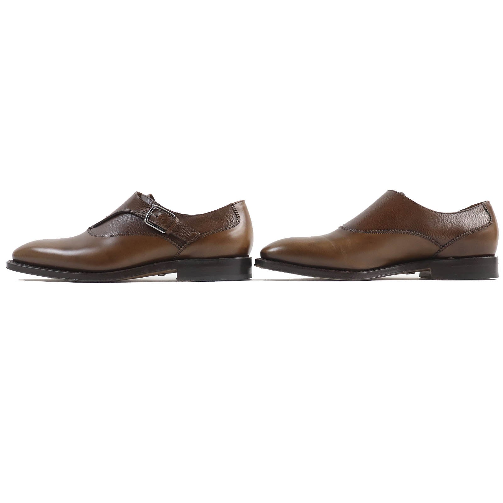 Salvatore Ferragamo Leather Shoes Brown Silver 6