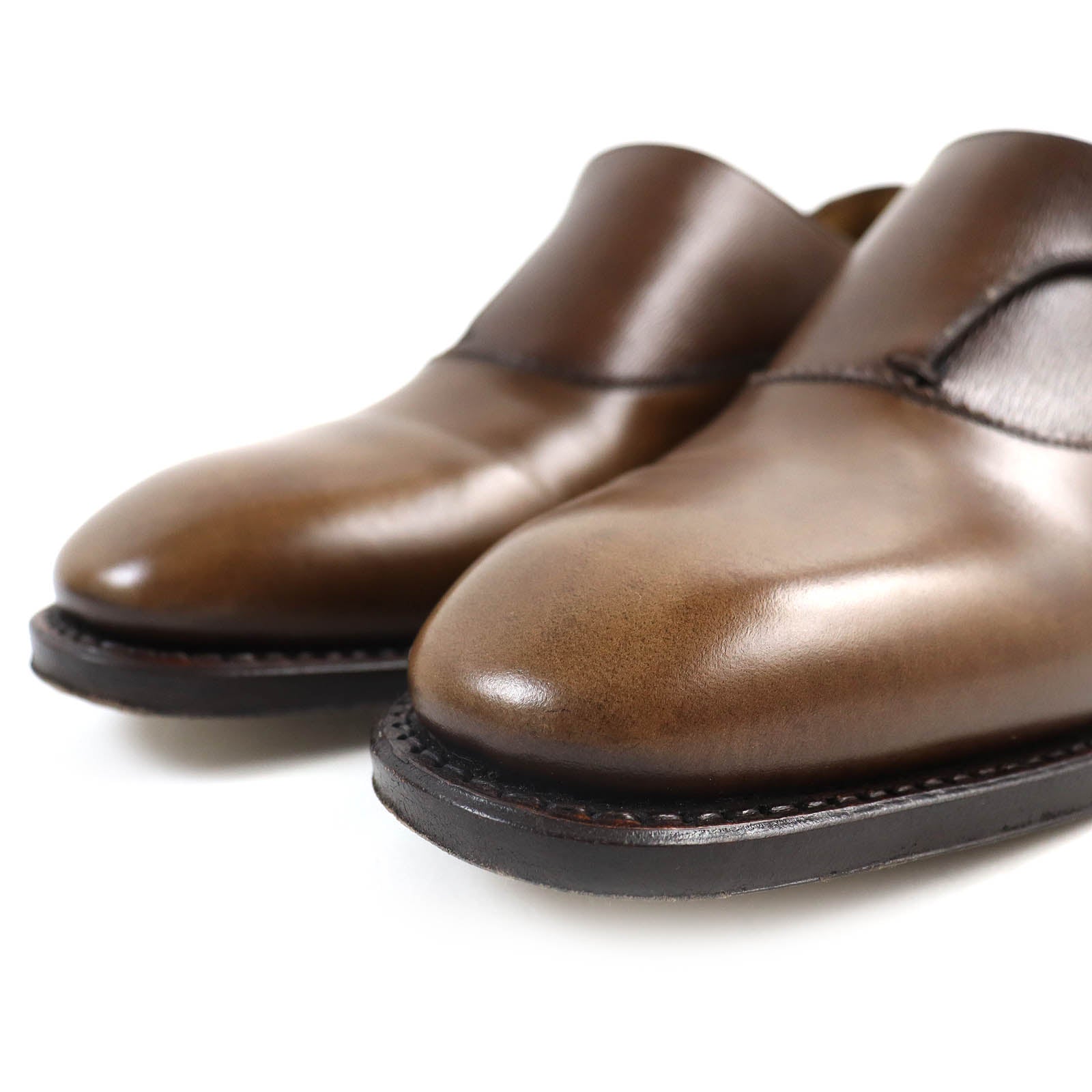 Salvatore Ferragamo Leather Shoes Brown Silver 6