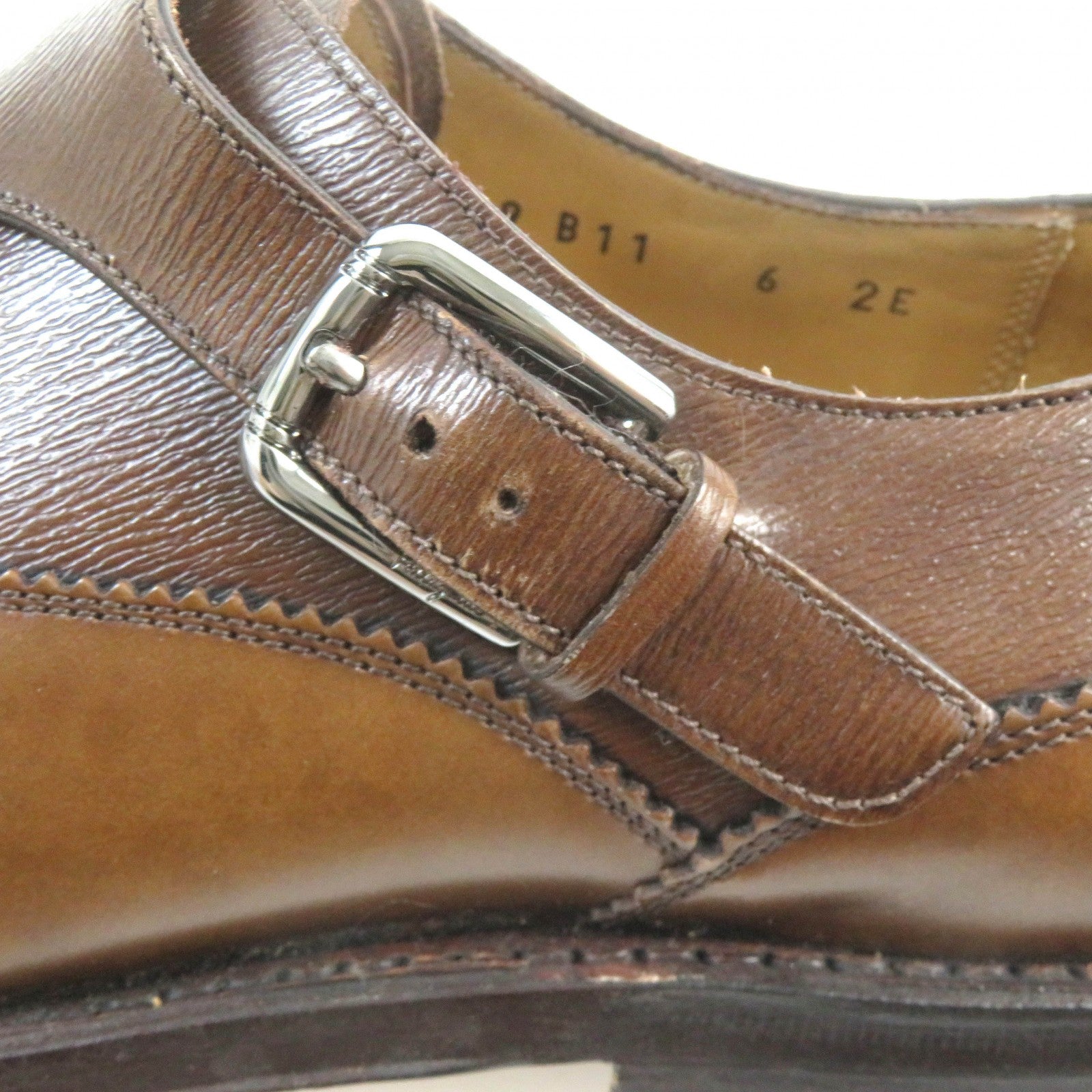 Salvatore Ferragamo Leather Shoes Brown Silver 6