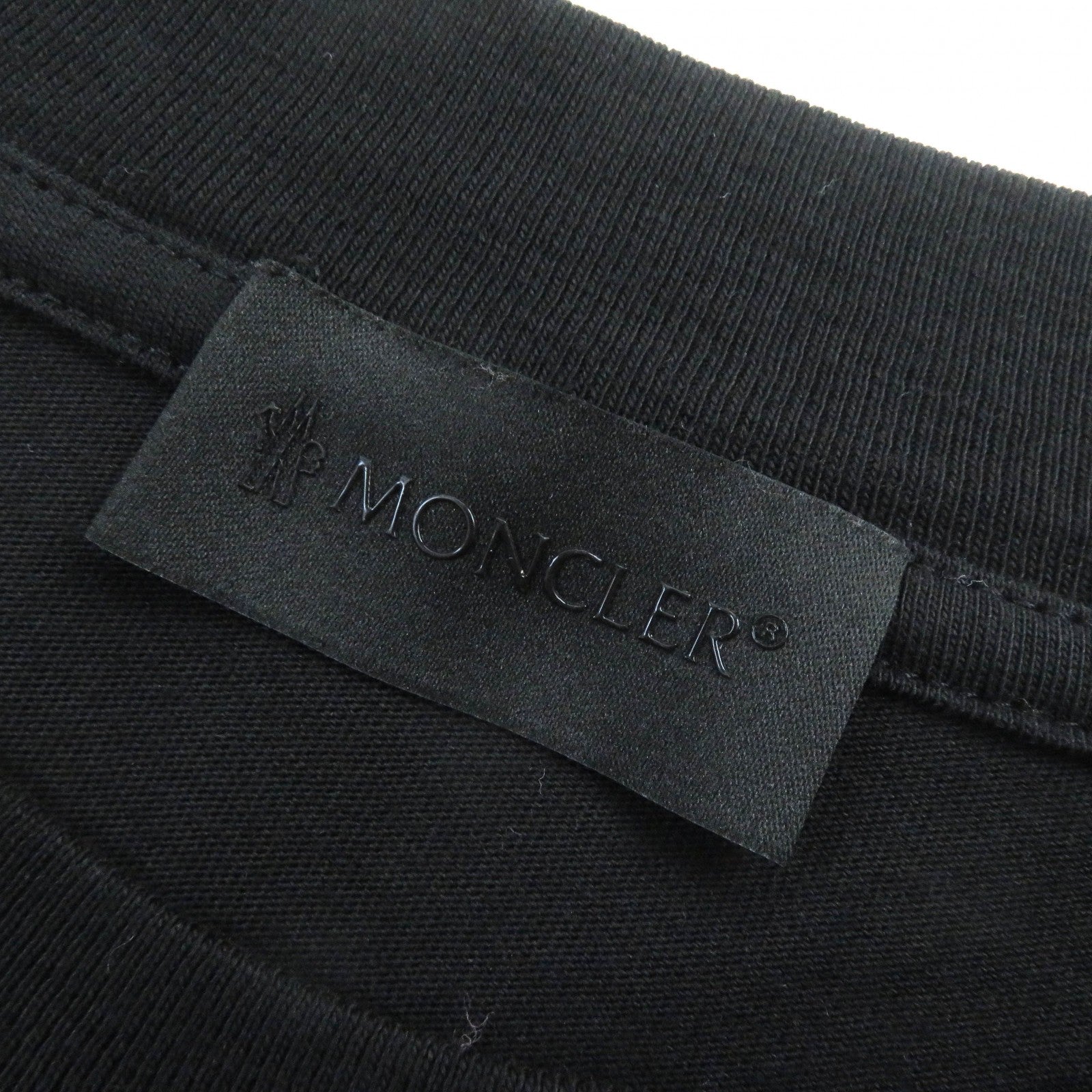 Moncler Cotton Logo Print T-shirt Black L