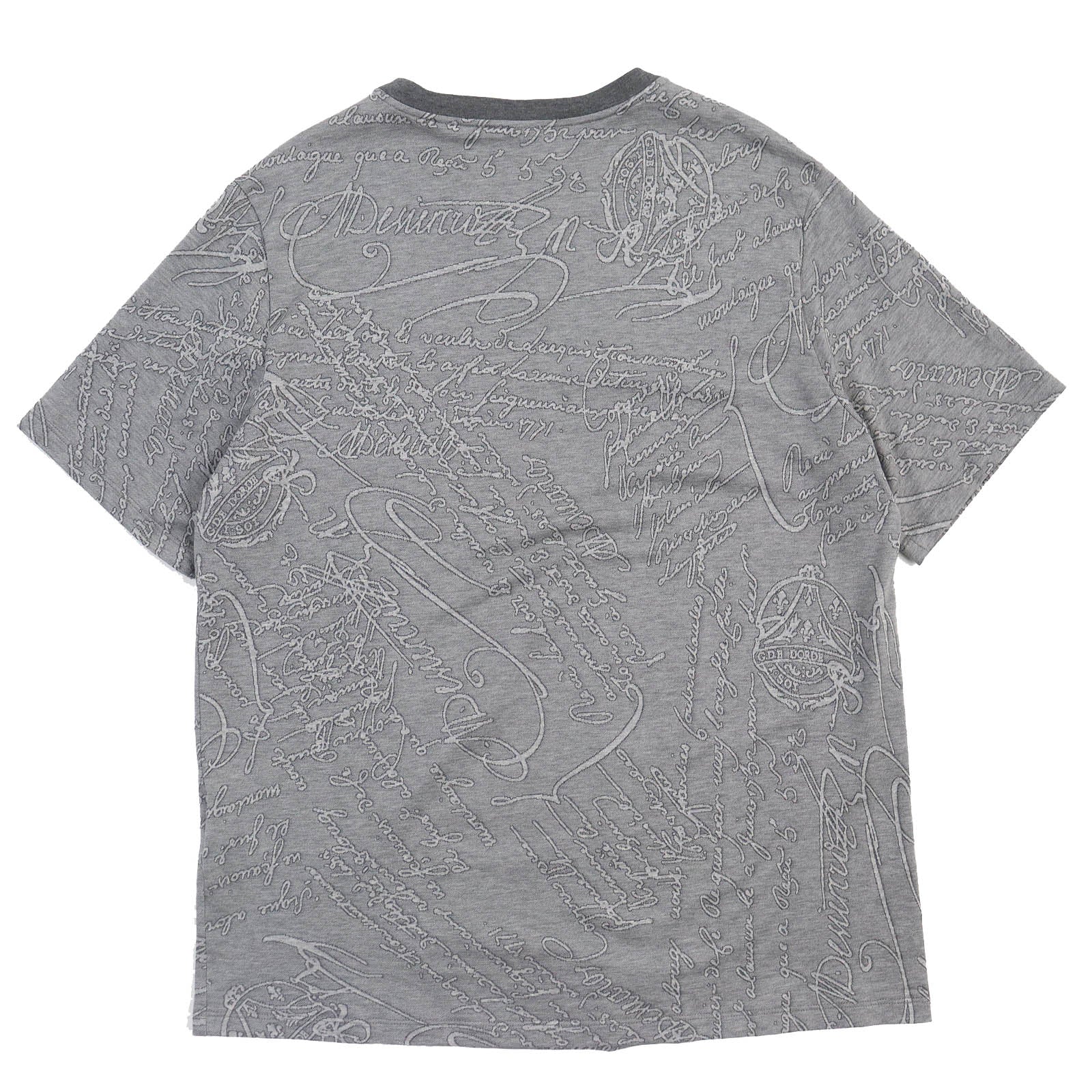 Berluti Scritto Jacquard Calligraphy T-shirt Gray M