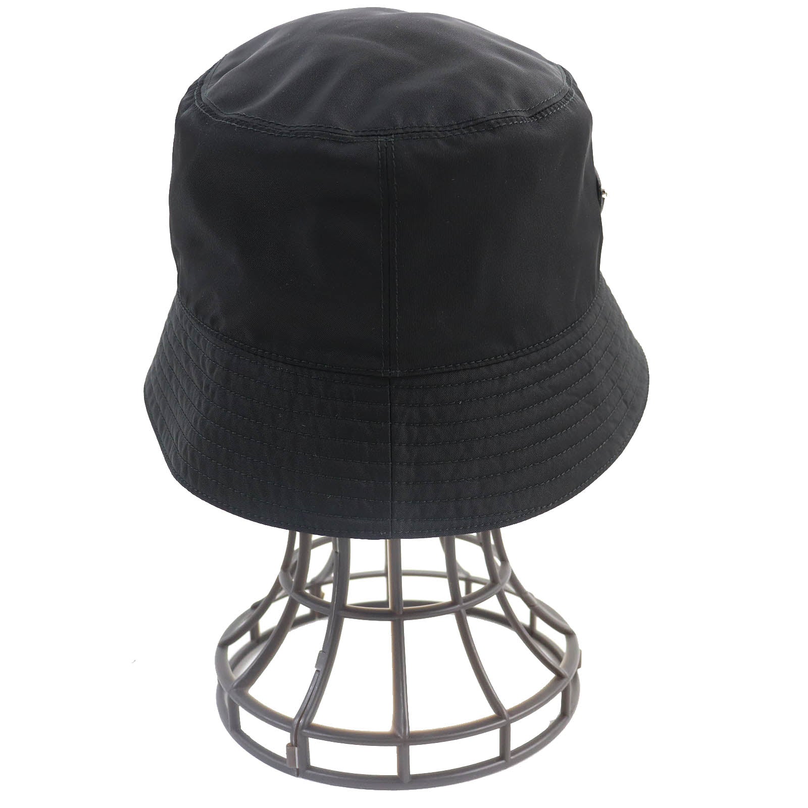 Prada Triangle Logo Bucket Hat Black S