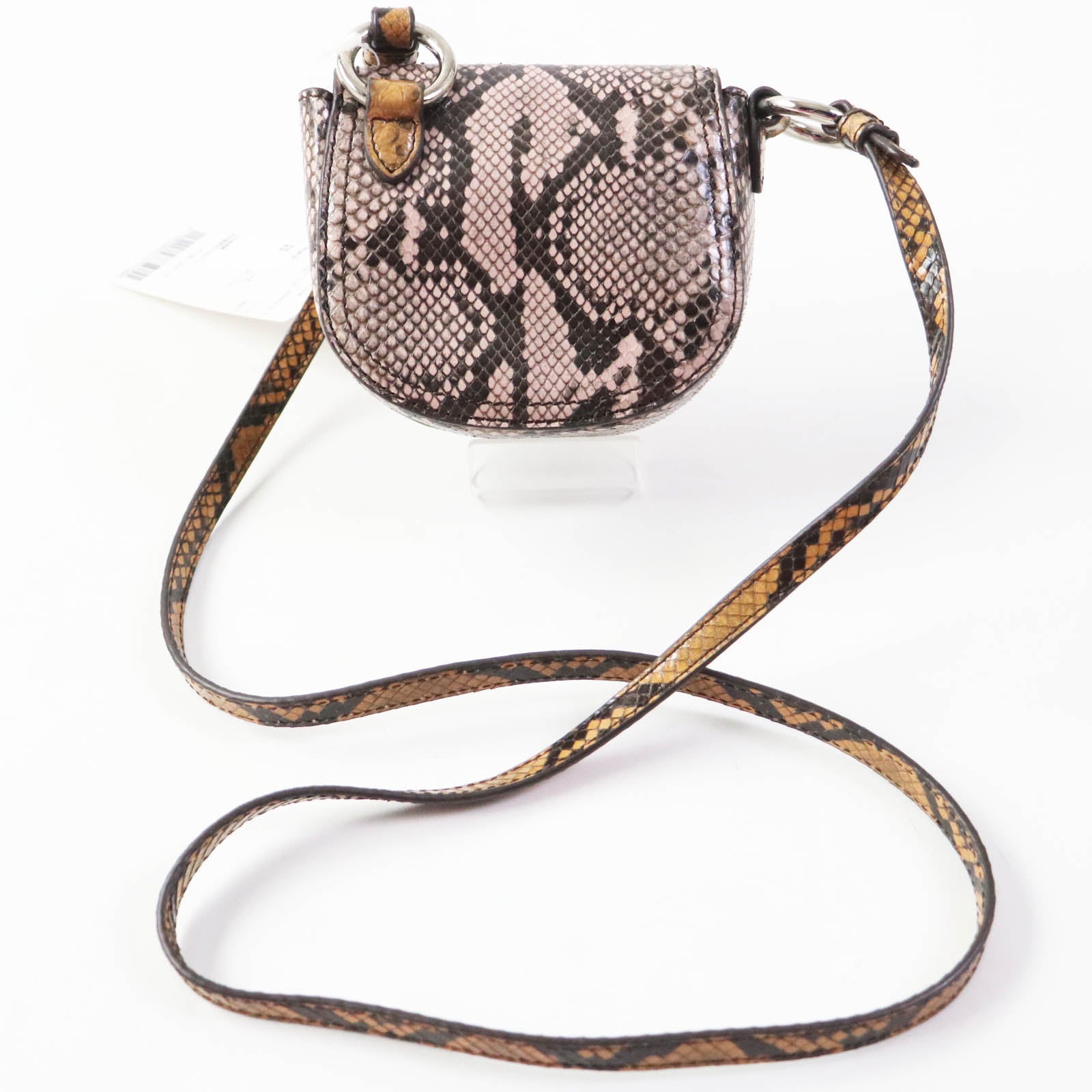 J&M Davidson Python Leather Shoulder Bag Pink