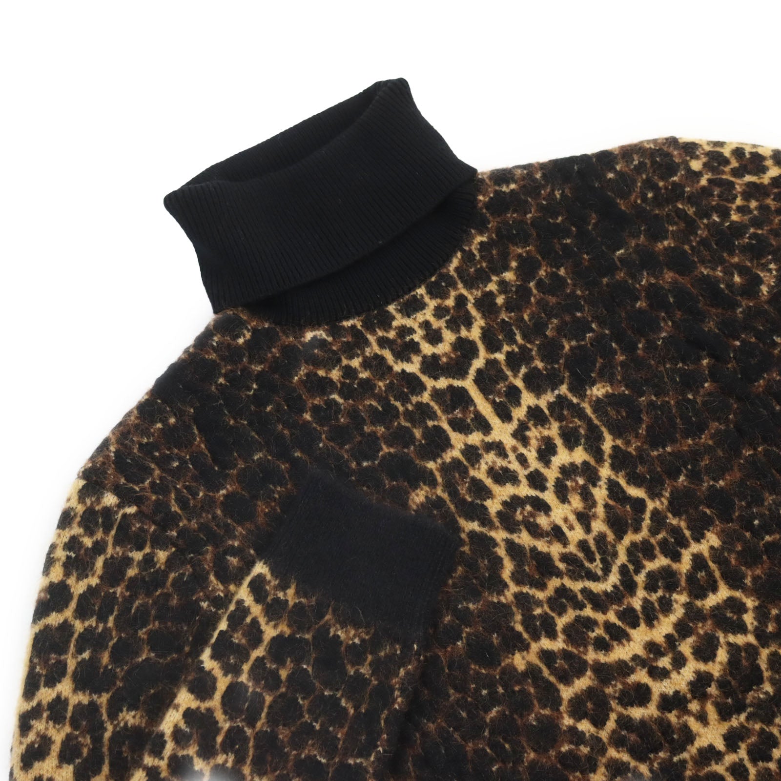 Saint Laurent Leopard Sweater Turtleneck XL