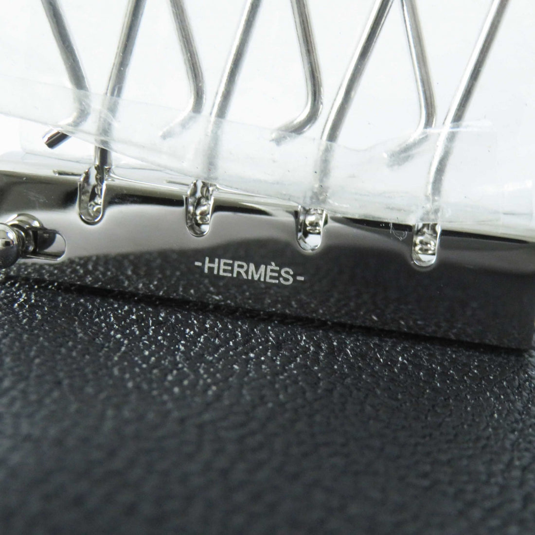 HERMES Shave Key Holder Black Silver