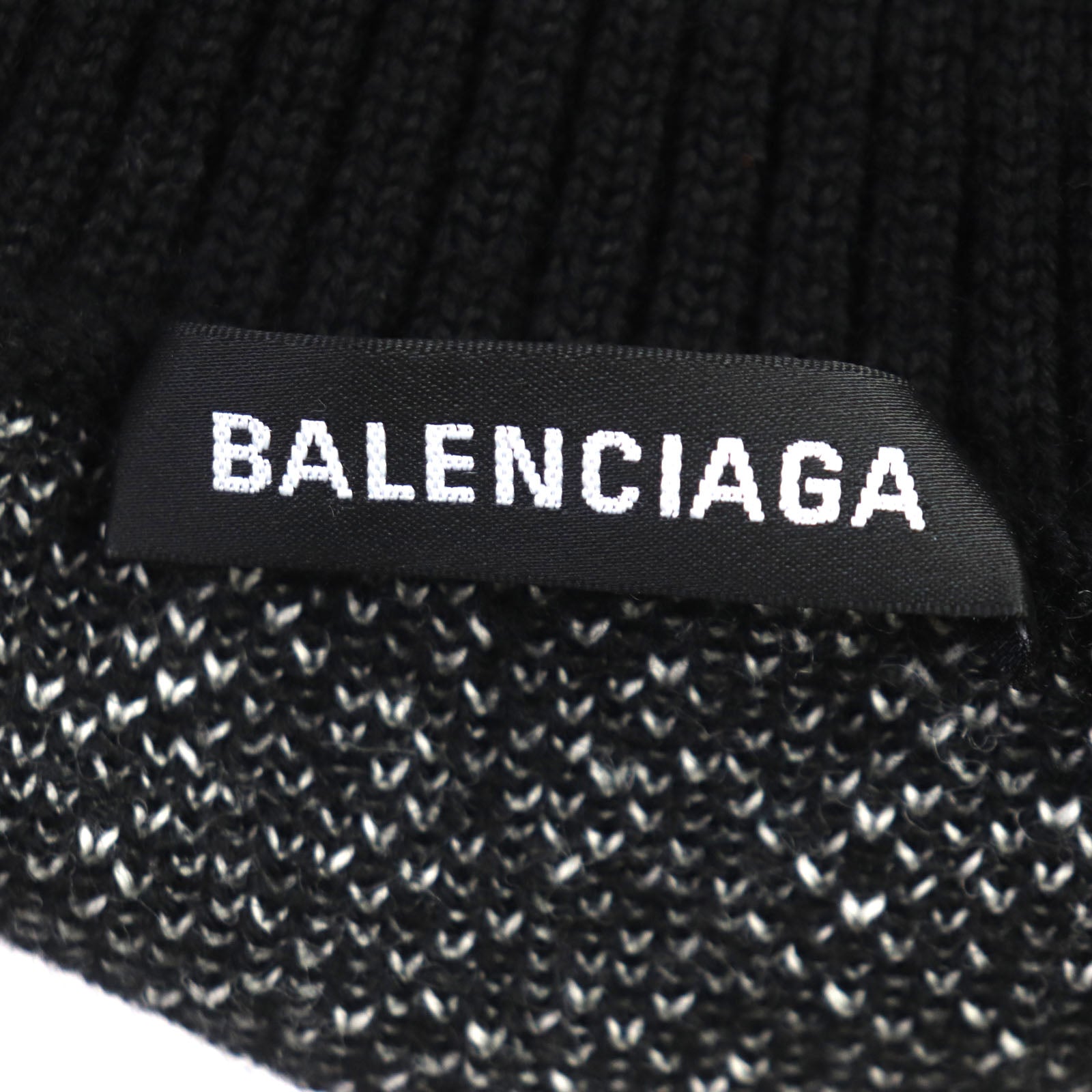 Balenciaga Wool Logo Turtleneck Sweater Black M