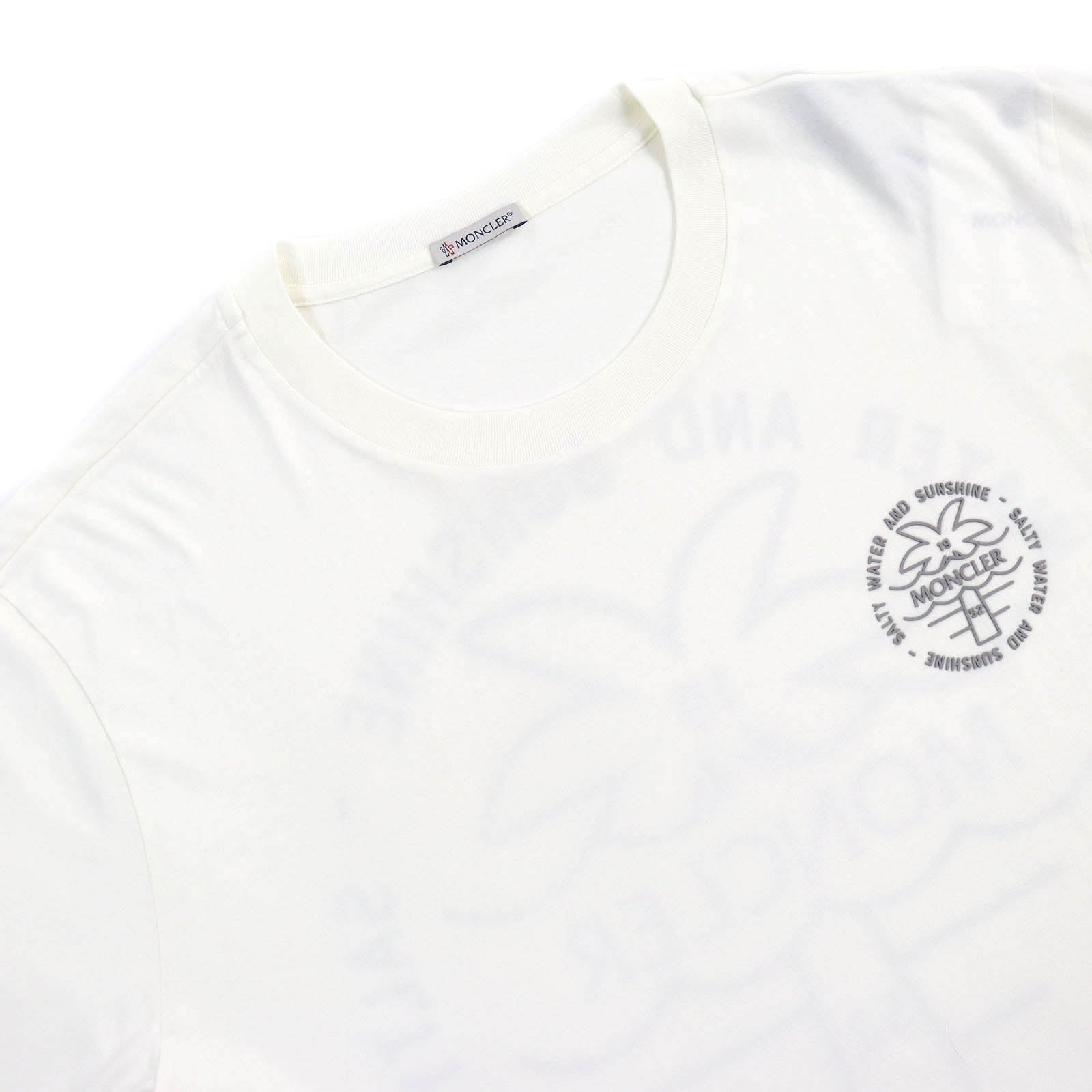 Moncler Surf Motif T-shirt XXL White