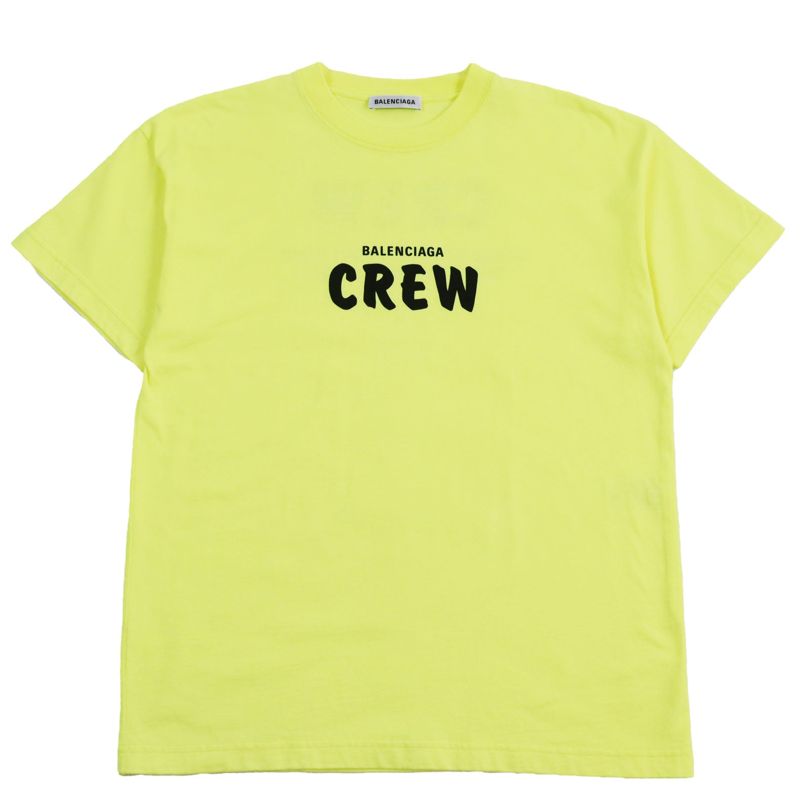 Balenciaga Cotton Crew Tee T-shirt Yellow S