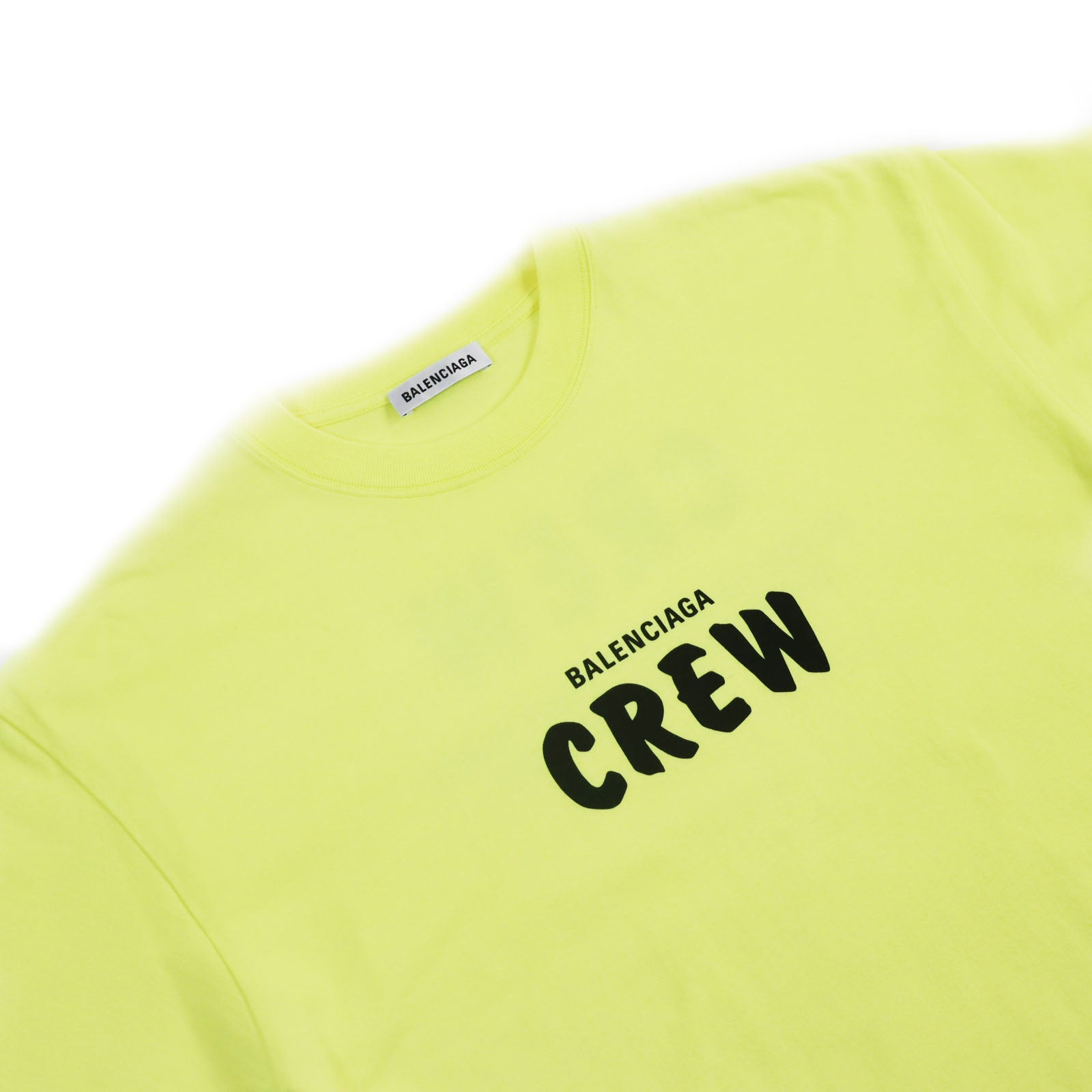 Balenciaga Cotton Crew Tee T-shirt Yellow S