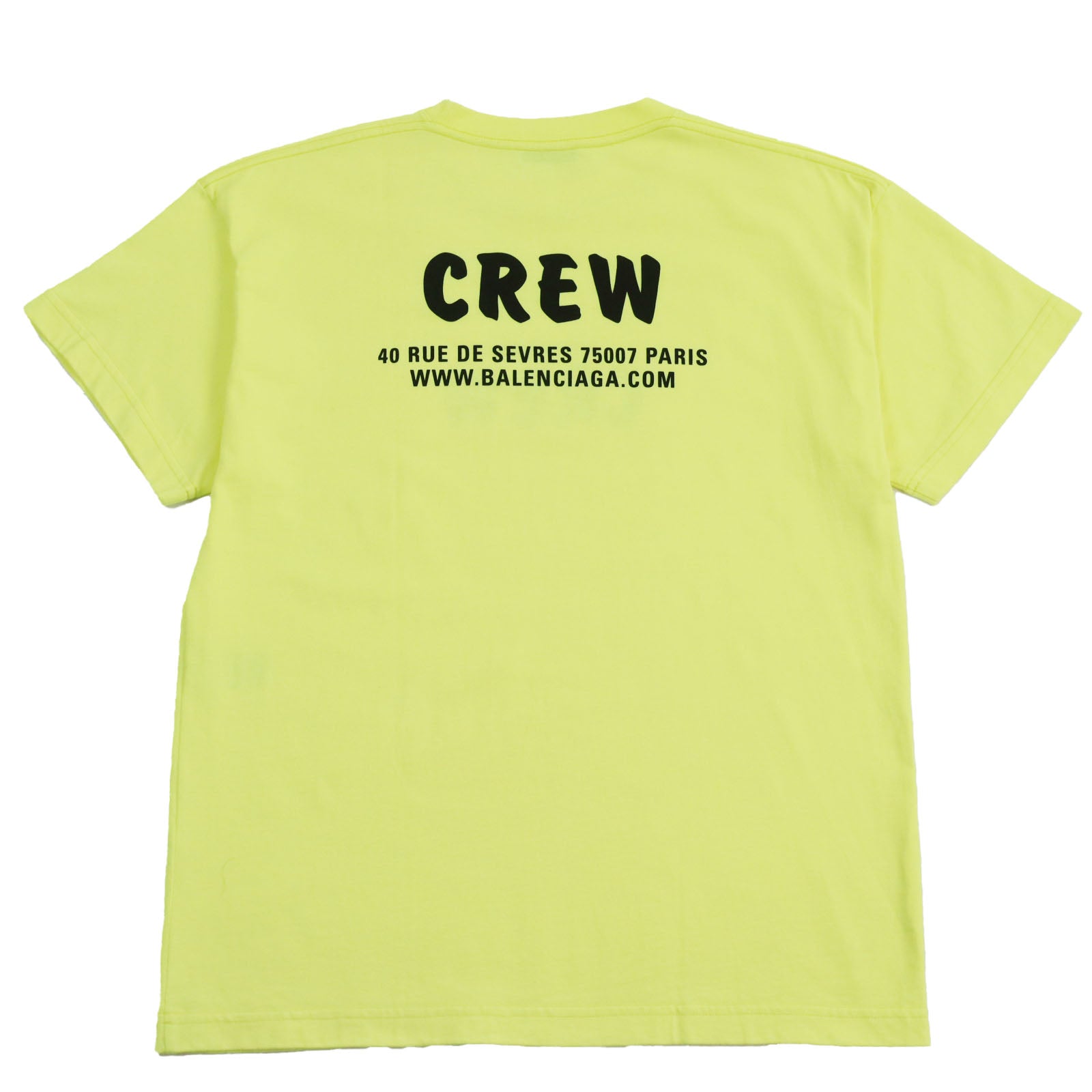 Balenciaga Cotton Crew Tee T-shirt Yellow S