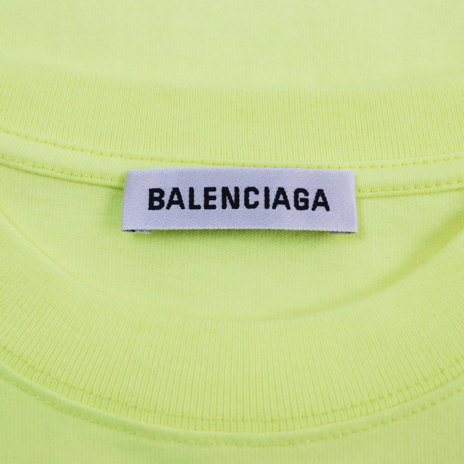 Balenciaga Cotton Crew Tee T-shirt Yellow S