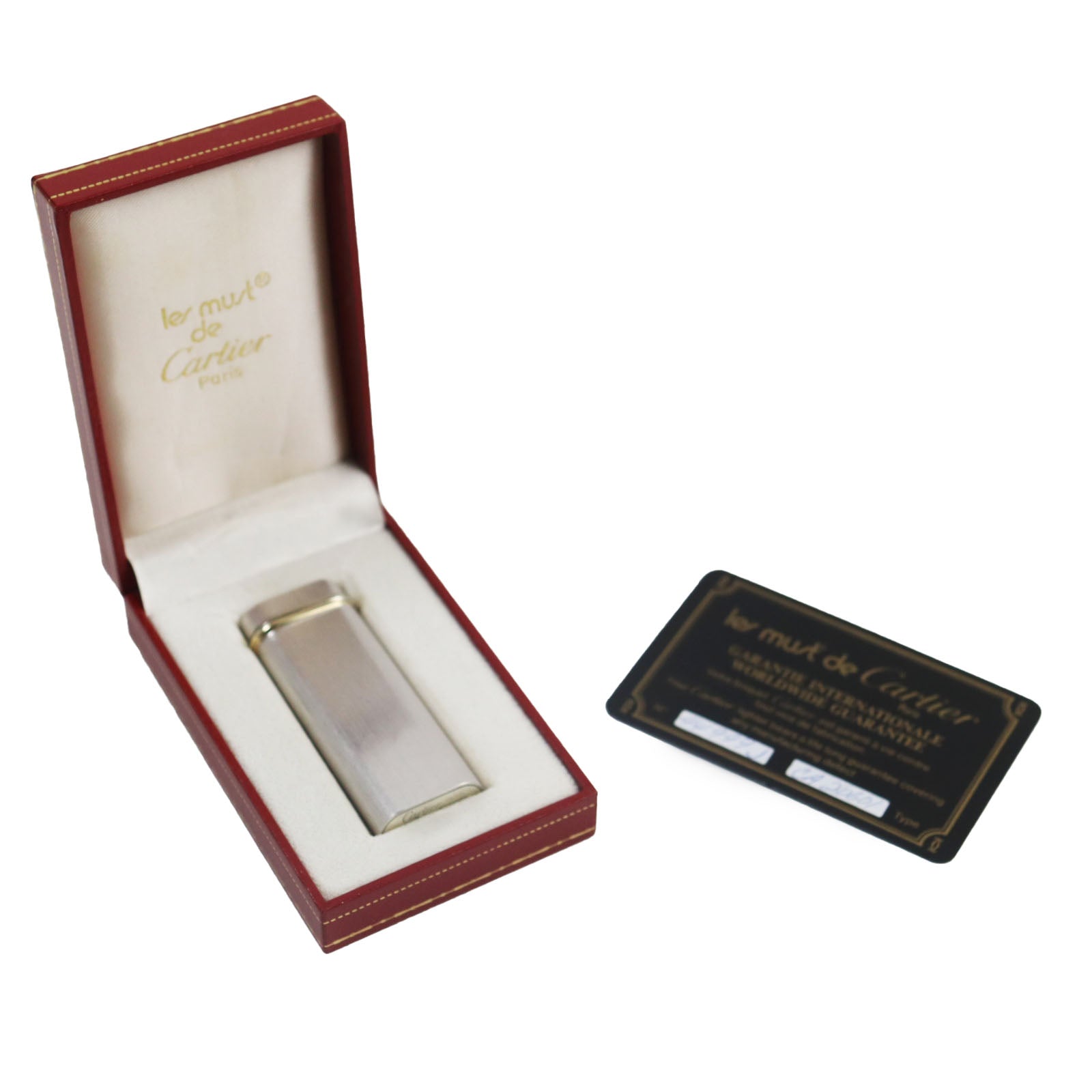 Cartier Trinity Silver Gold Gas Lighter