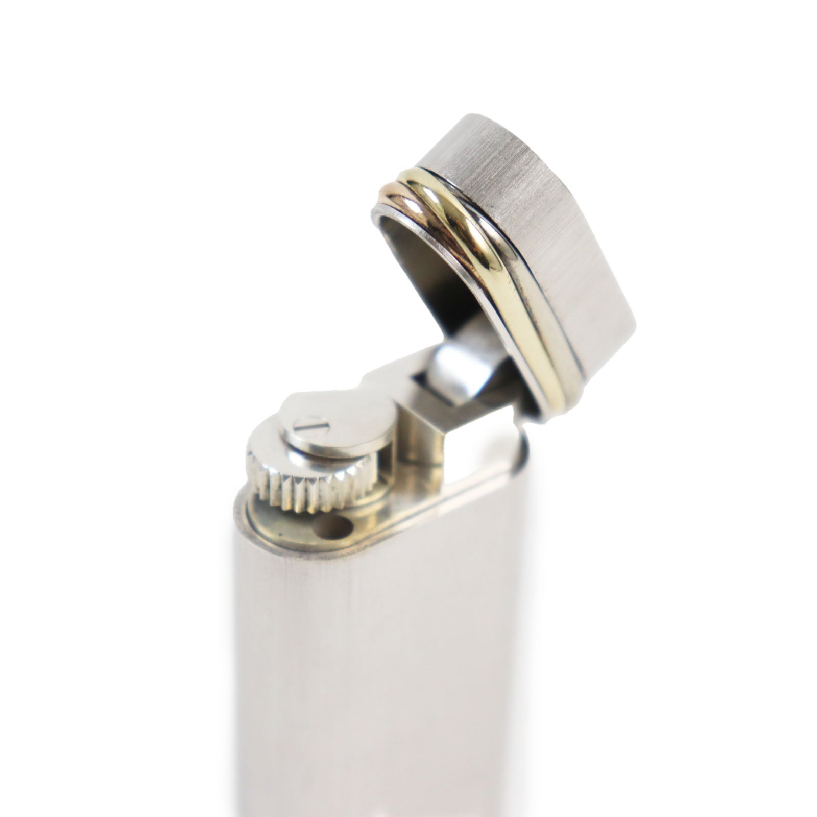 Cartier Trinity Silver Gold Gas Lighter