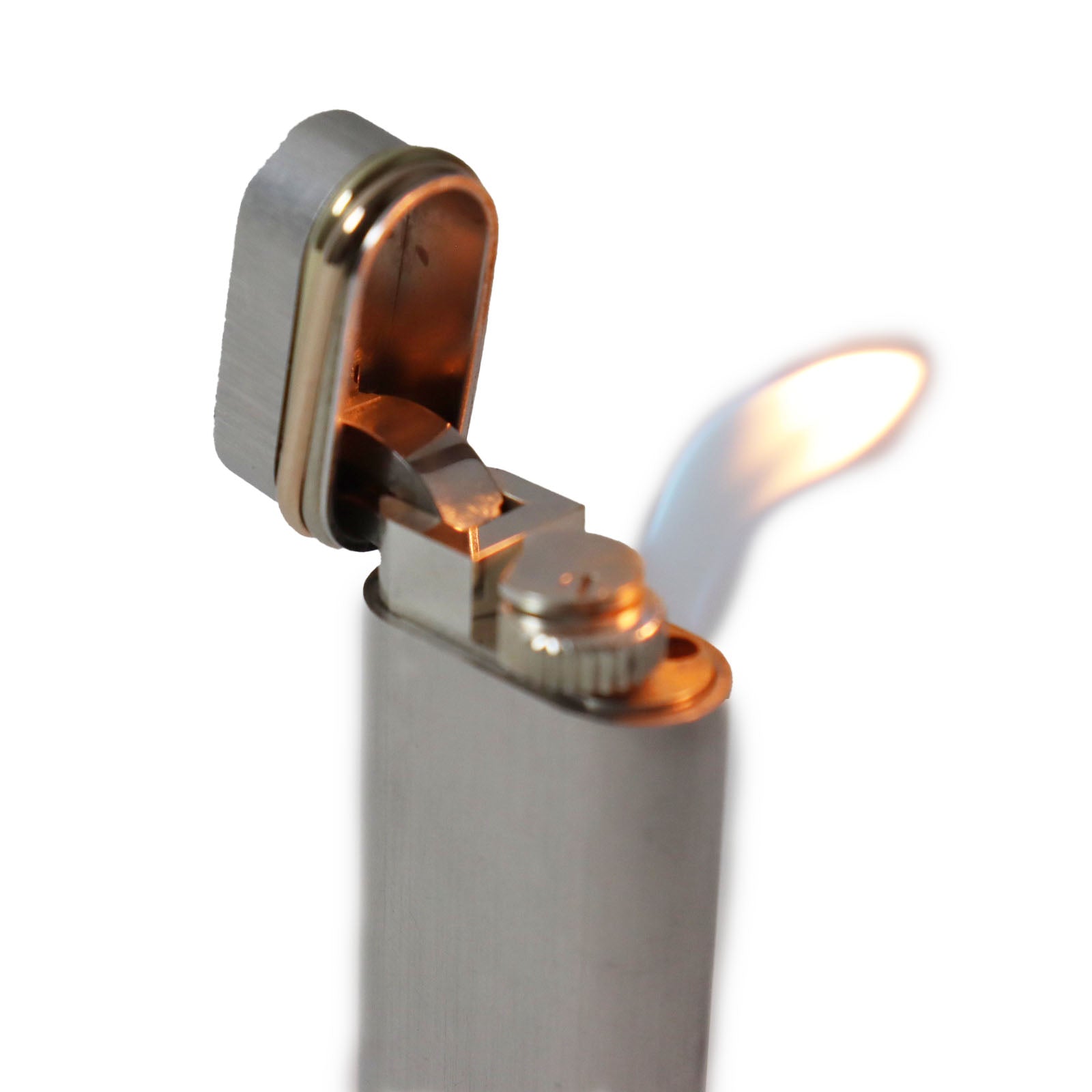 Cartier Trinity Silver Gold Gas Lighter