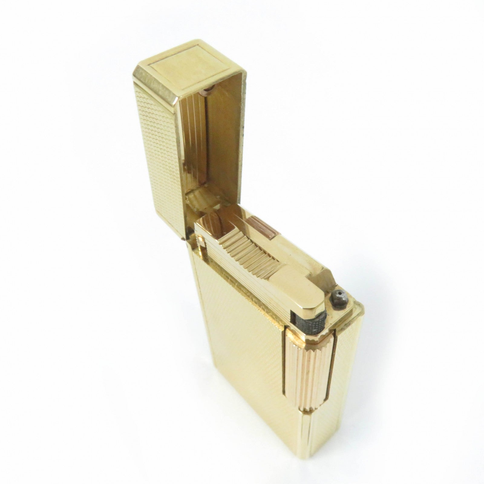 Dupont Line 1 Square Roller Gas Lighter Gold