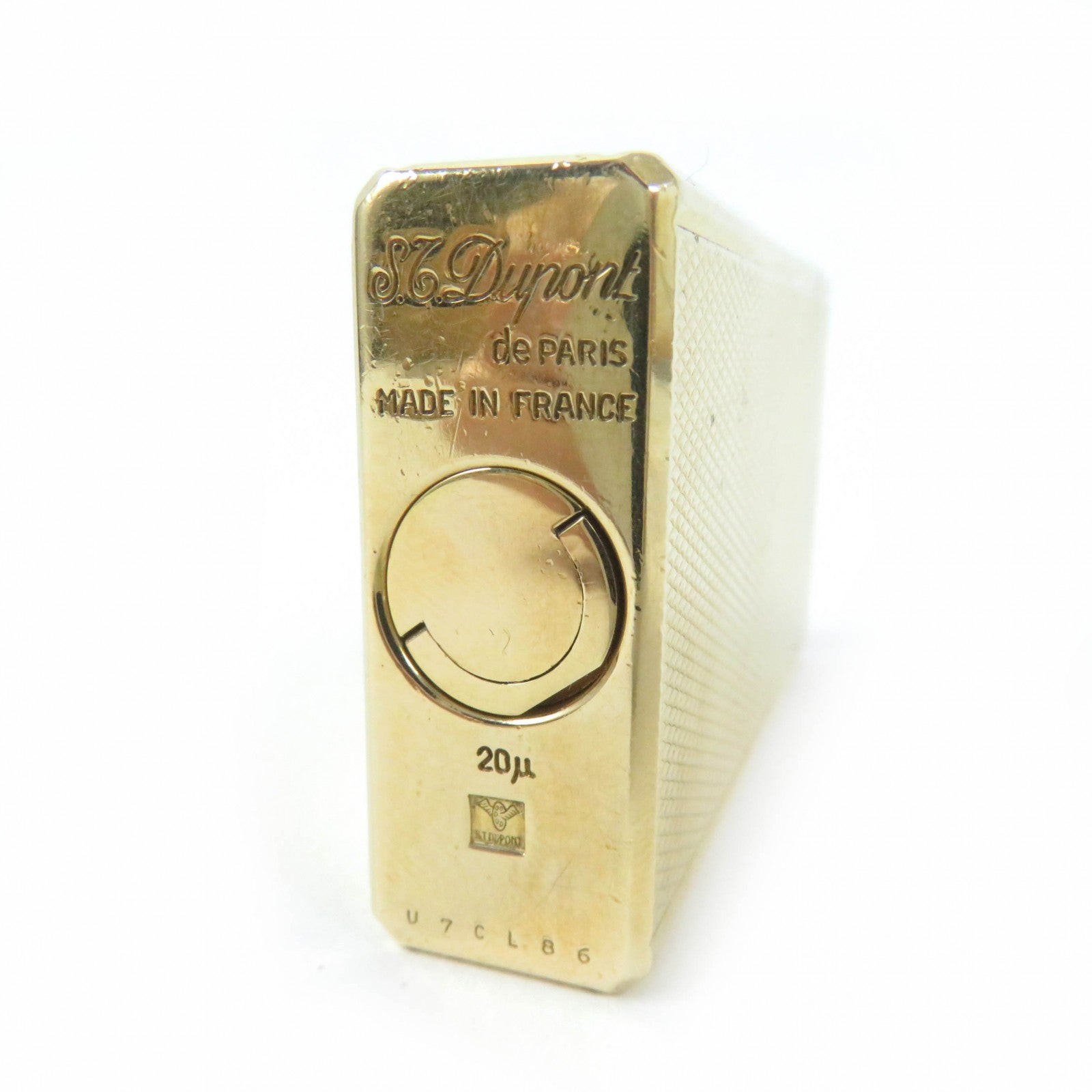 Dupont Line 1 Square Roller Gas Lighter Gold