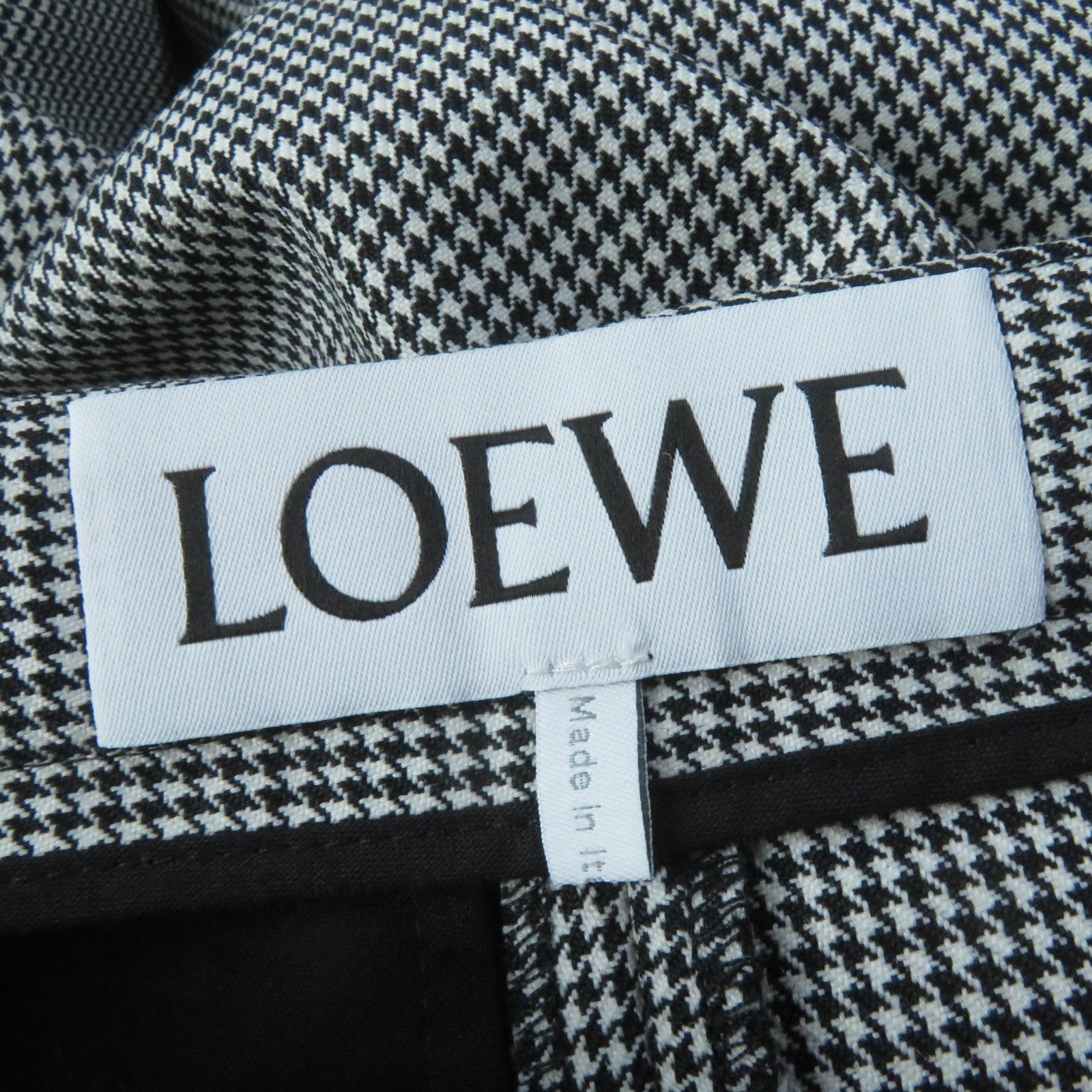 Loewe Houndstooth Pants Black White Women