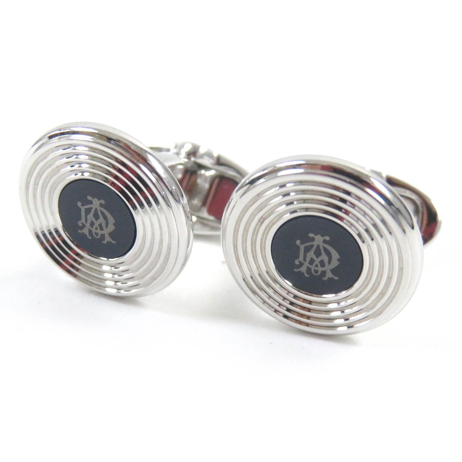 Dunhill Silver Circle Logo Cufflinks