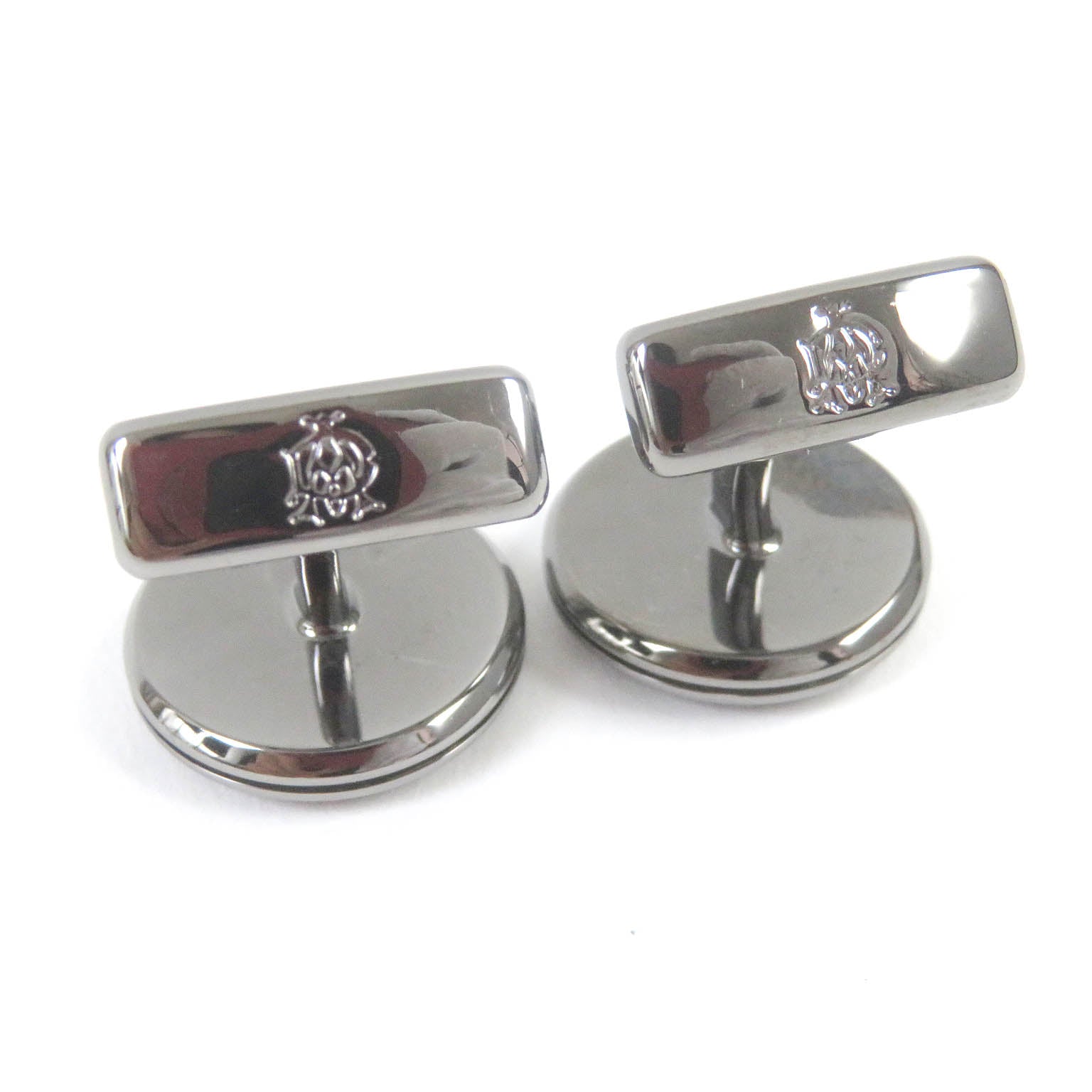 Dunhill Silver Circle Logo Cufflinks