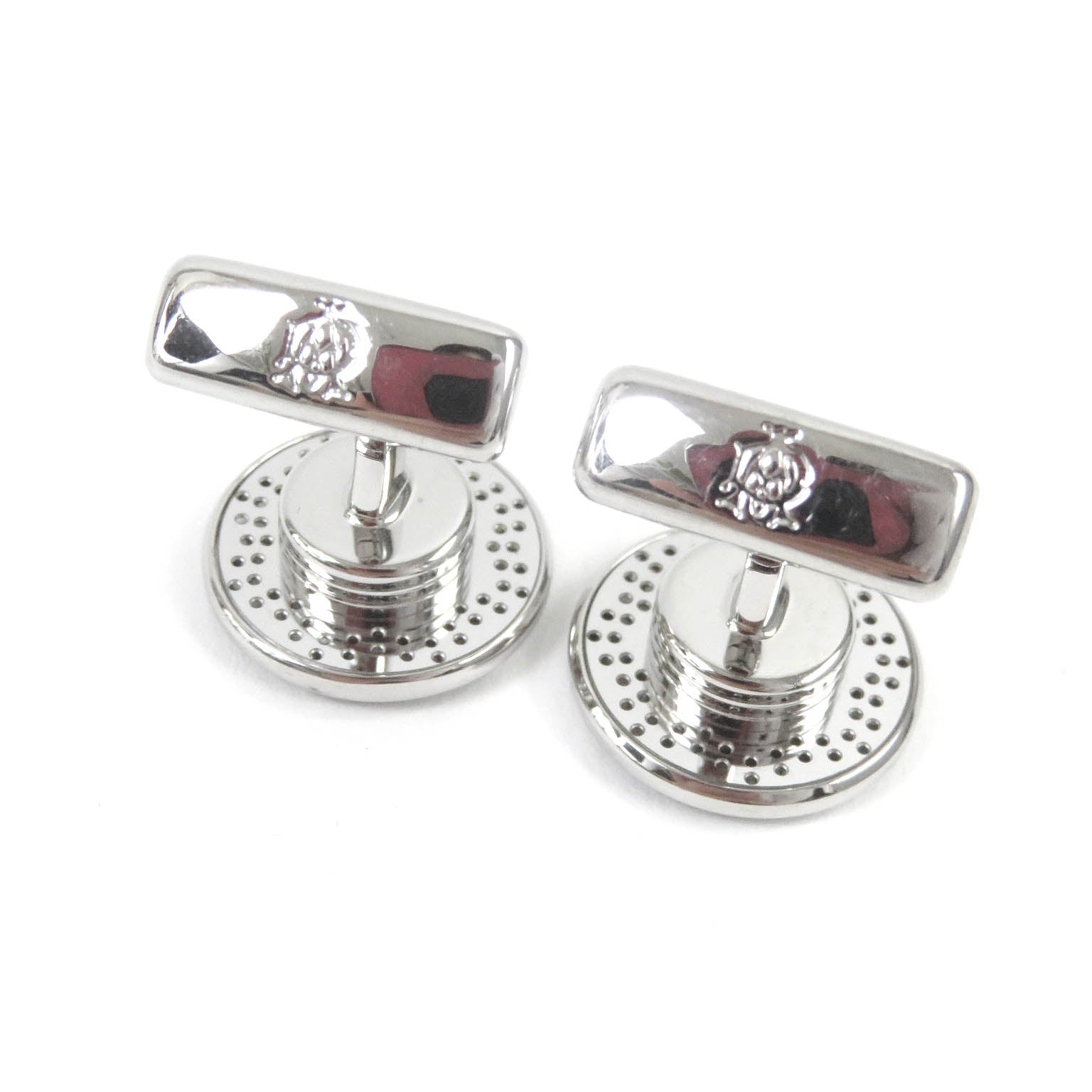 Dunhill Silver Circle Logo Cufflinks