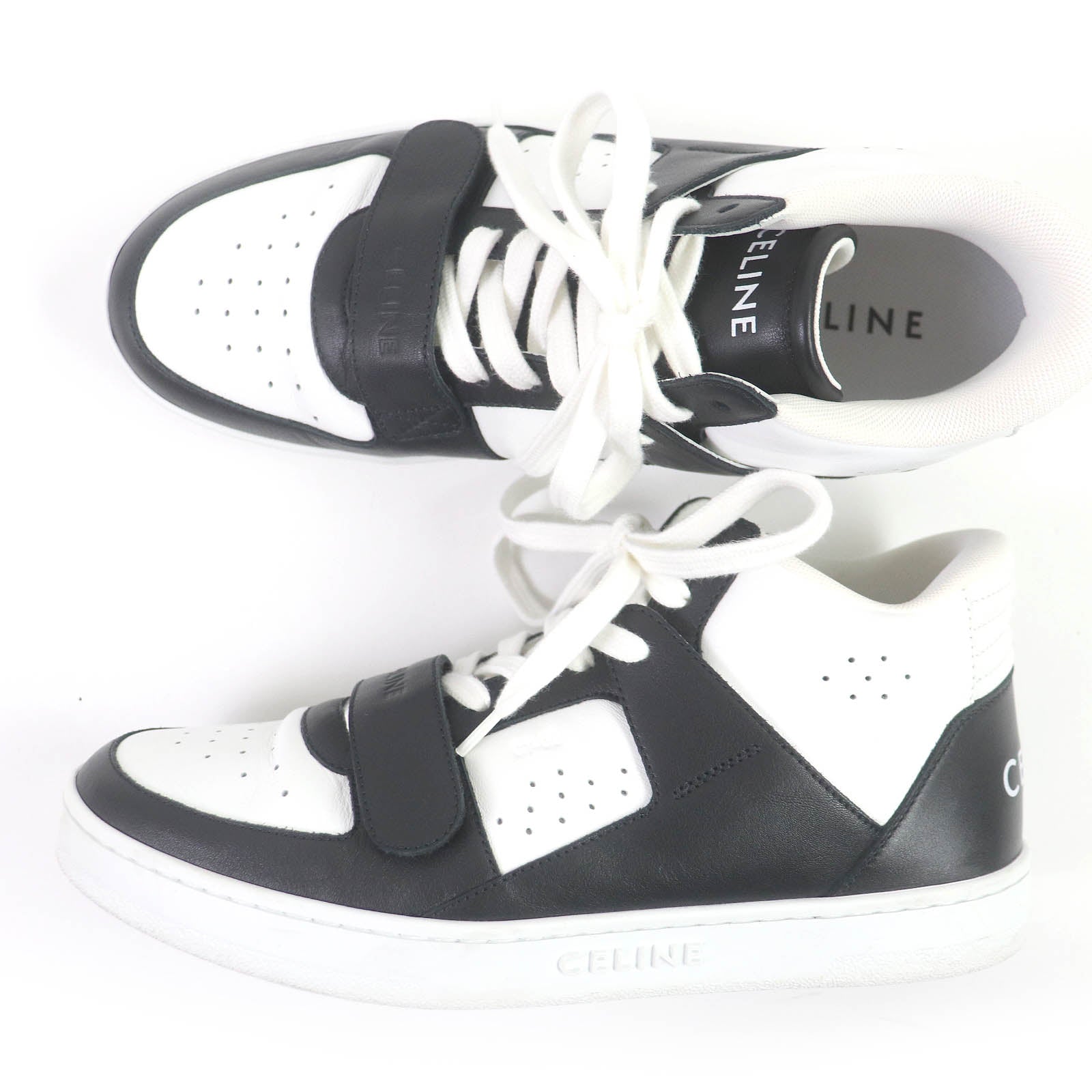 Celine Eddie Velcro Mid Sneakers Leather