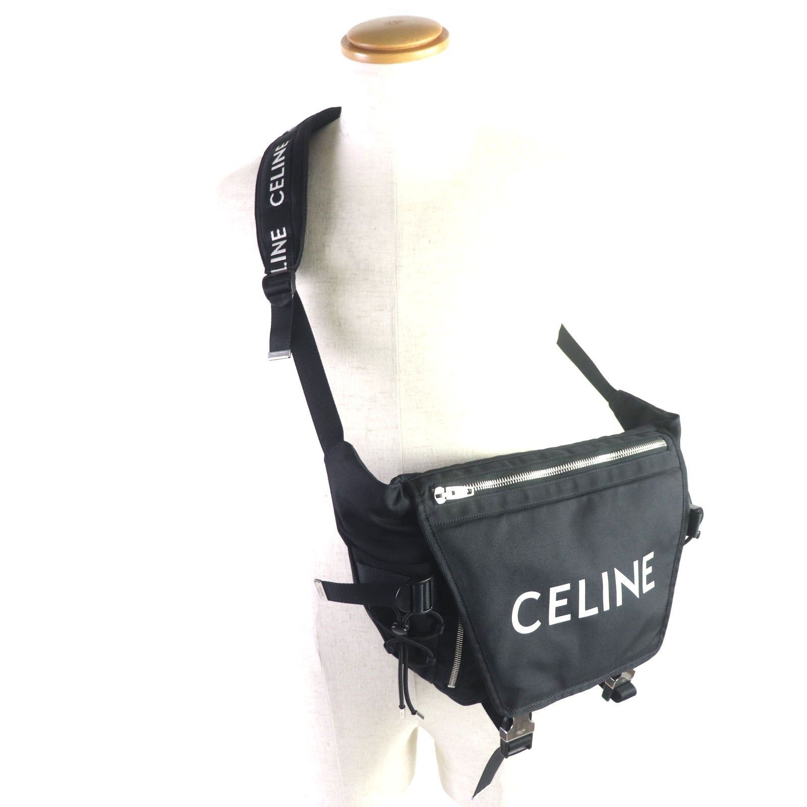 Celine Medium Trekking Messenger Logo Shoulder Bag