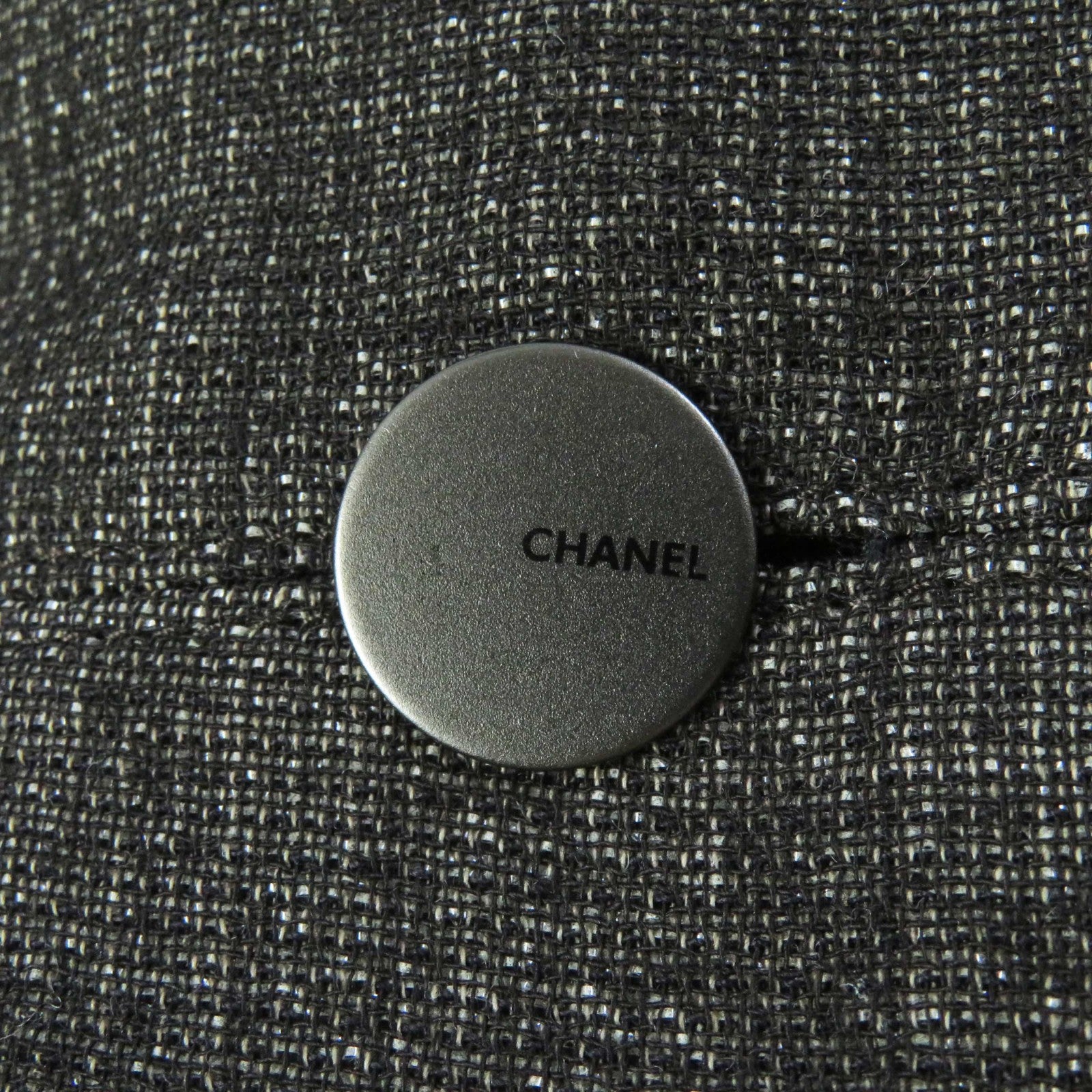 Chanel Wool Blend Logo Button Coat 38/38