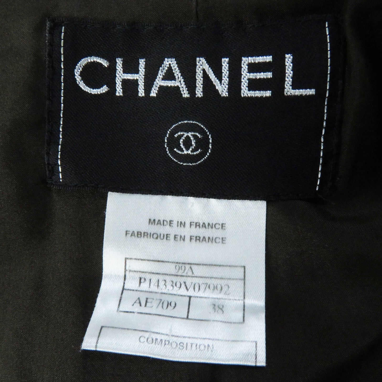 Chanel Wool Blend Logo Button Coat 38/38