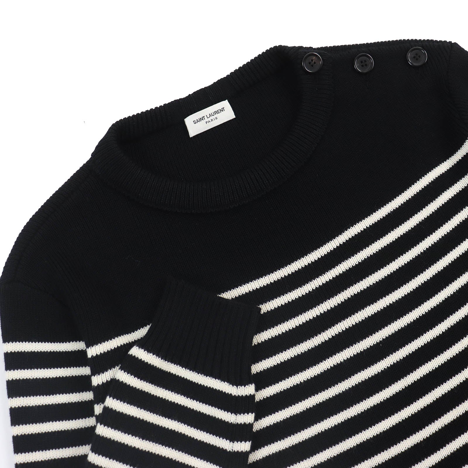 Saint Laurent Border Pattern Knit XS