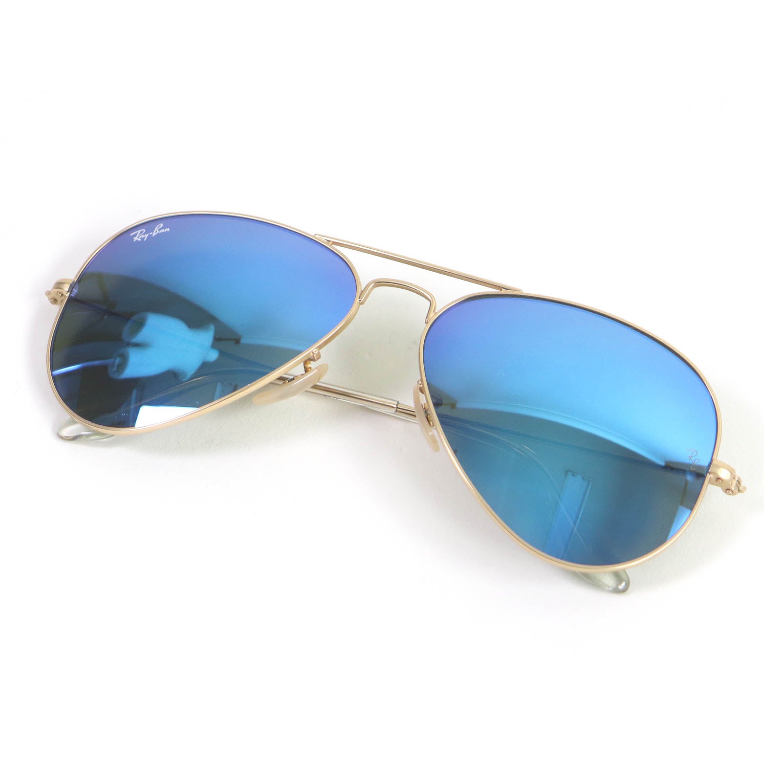 Ray-Ban RB3025 Aviator Sunglasses Gold Blue