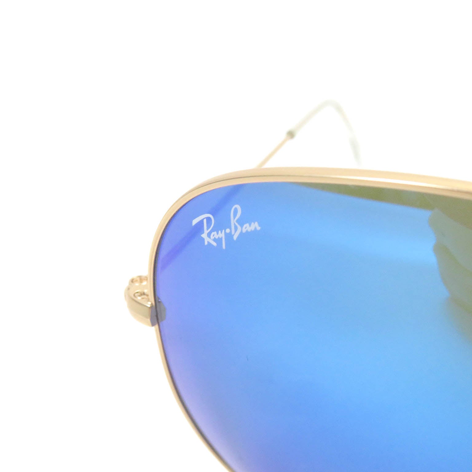 Ray-Ban RB3025 Aviator Sunglasses Gold Blue