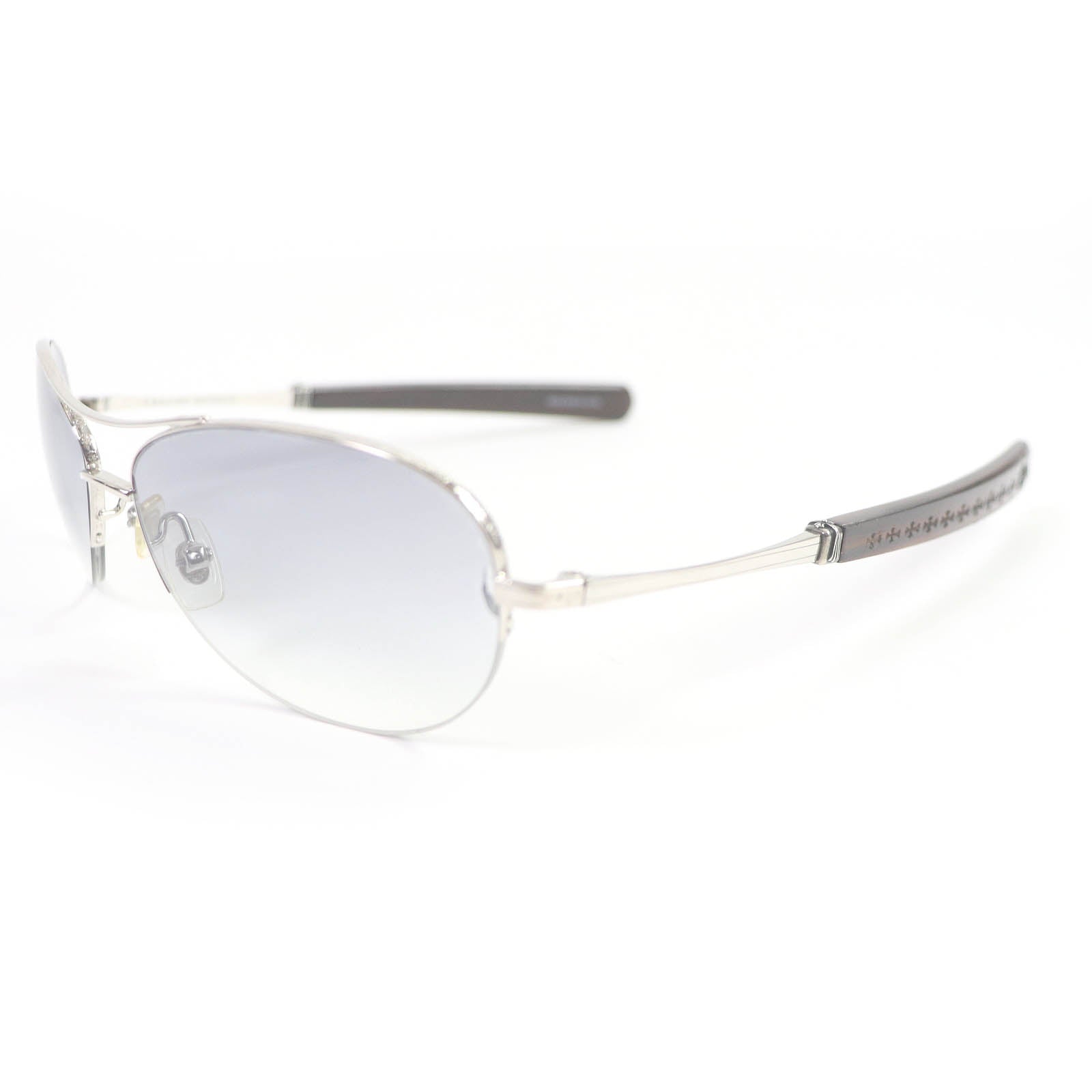 CHROME HEARTS SKYSAW V CH Cross Wood Temple Sunglasses