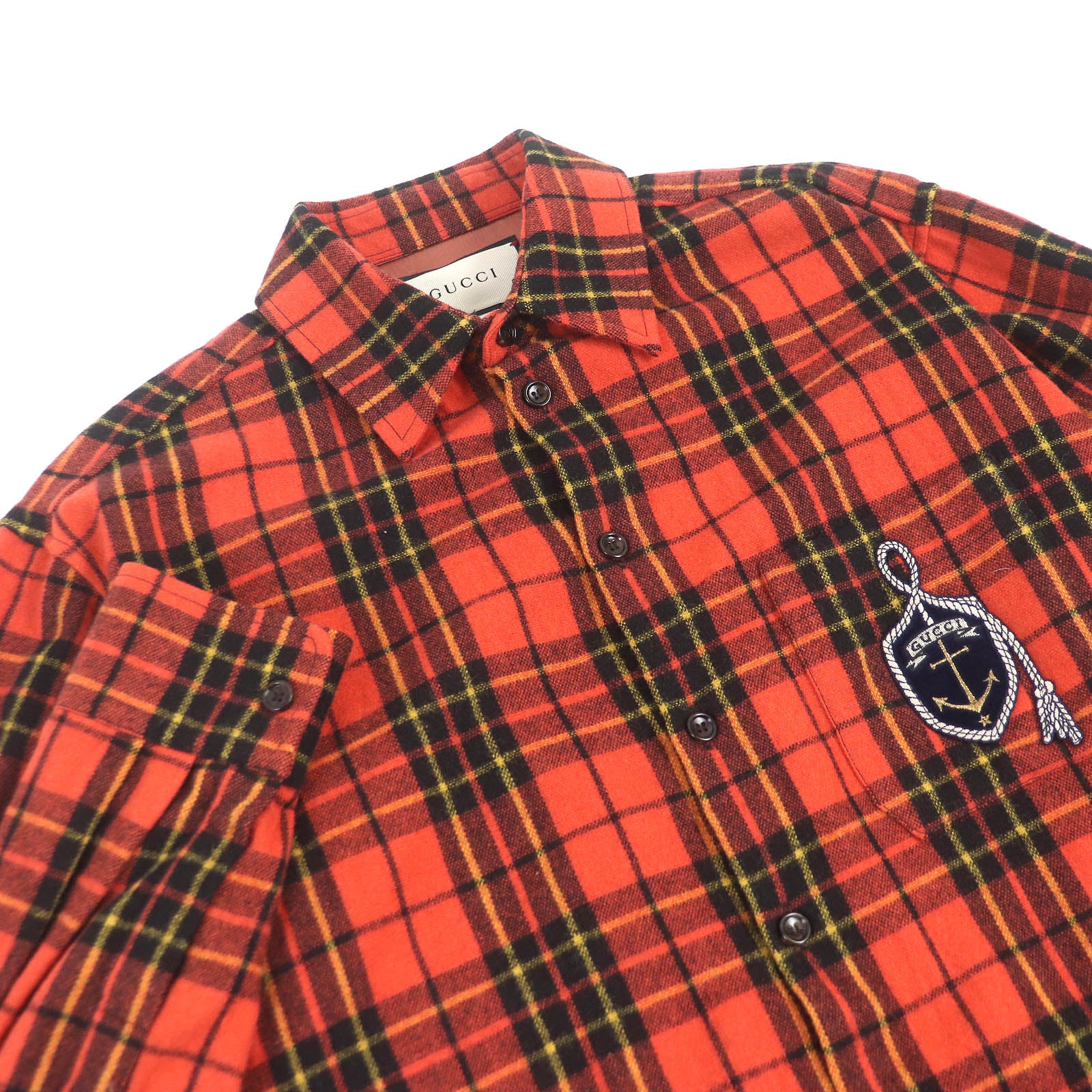 Gucci Wool Nylon Oversized Flannel Shirt