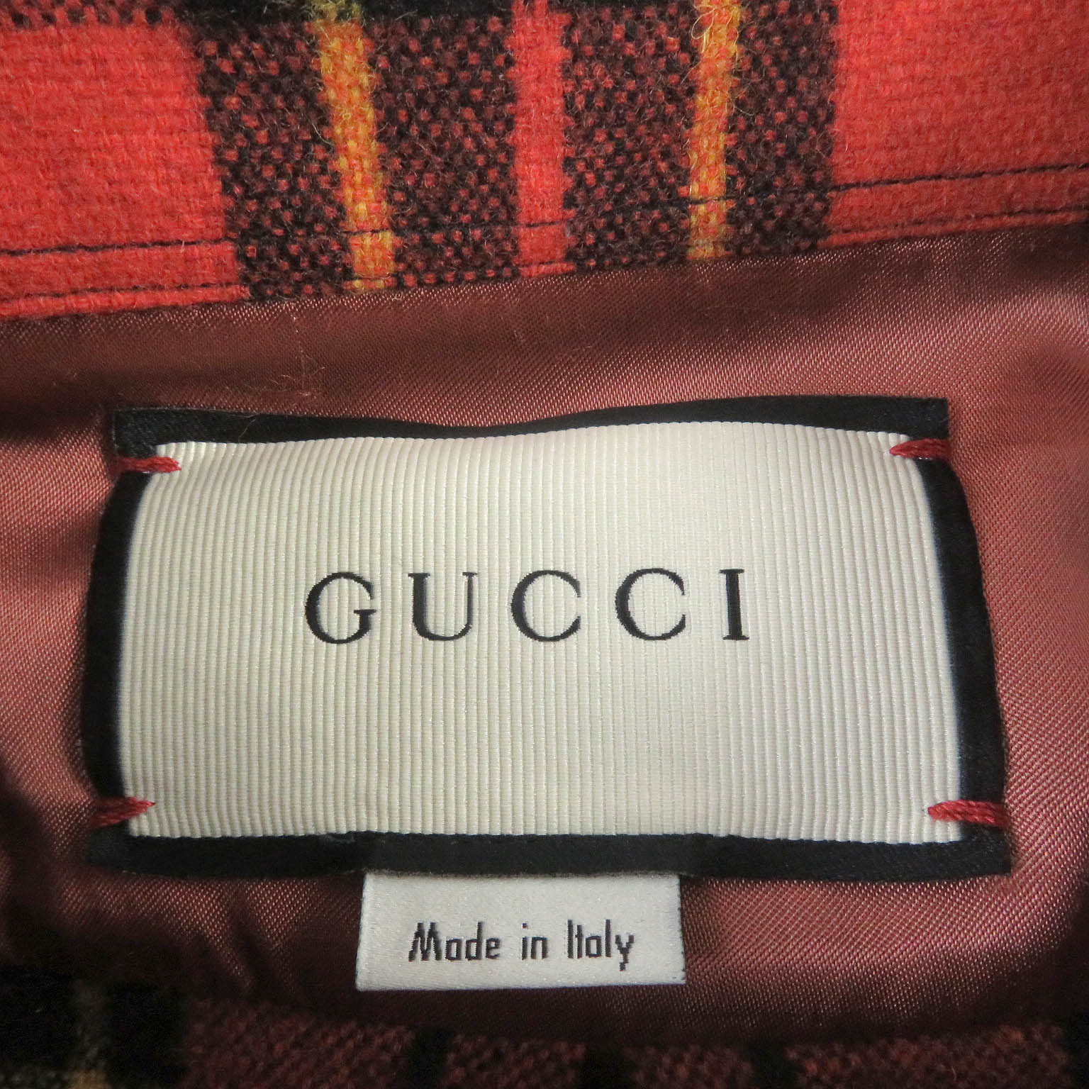 Gucci Wool Nylon Oversized Flannel Shirt