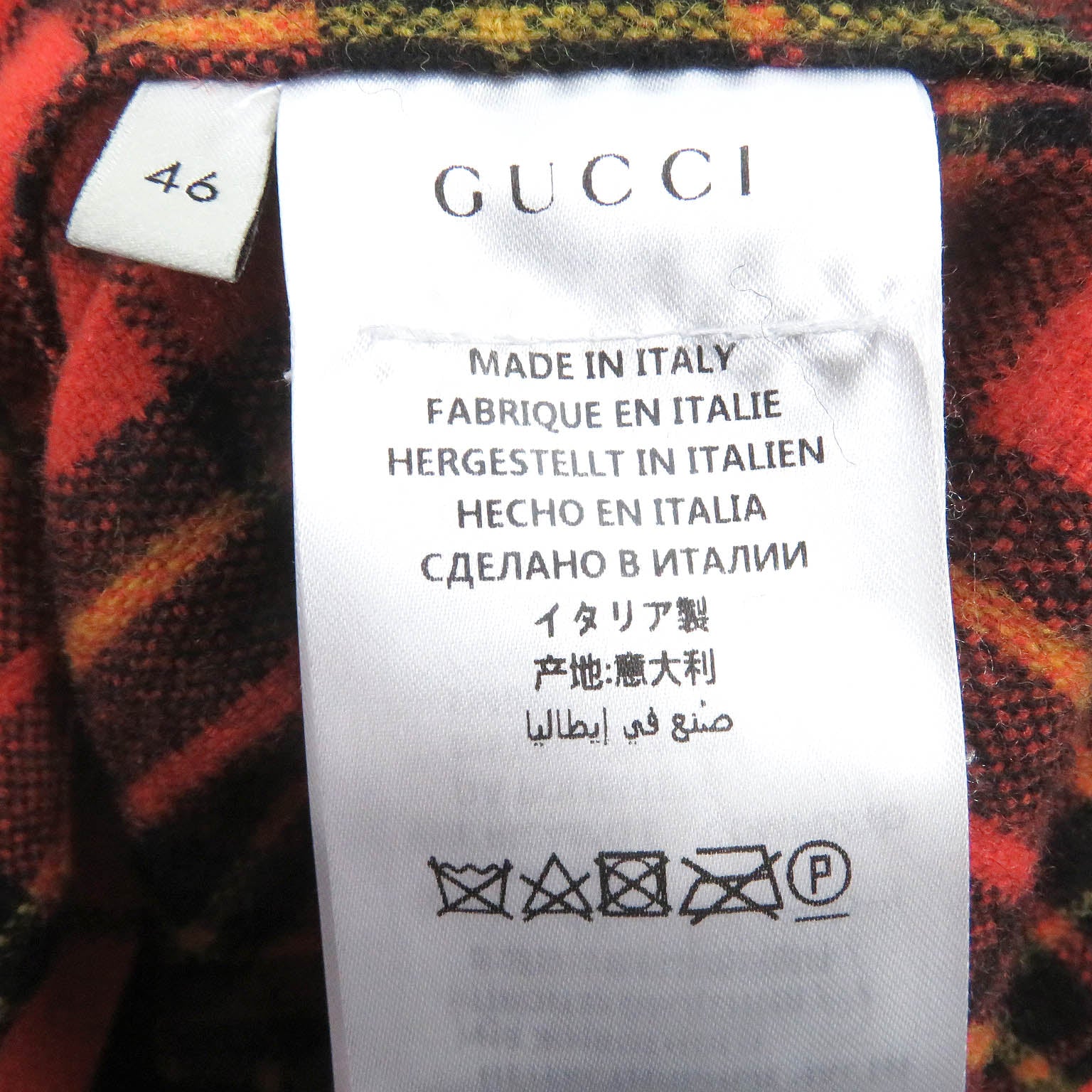 Gucci Wool Nylon Oversized Flannel Shirt