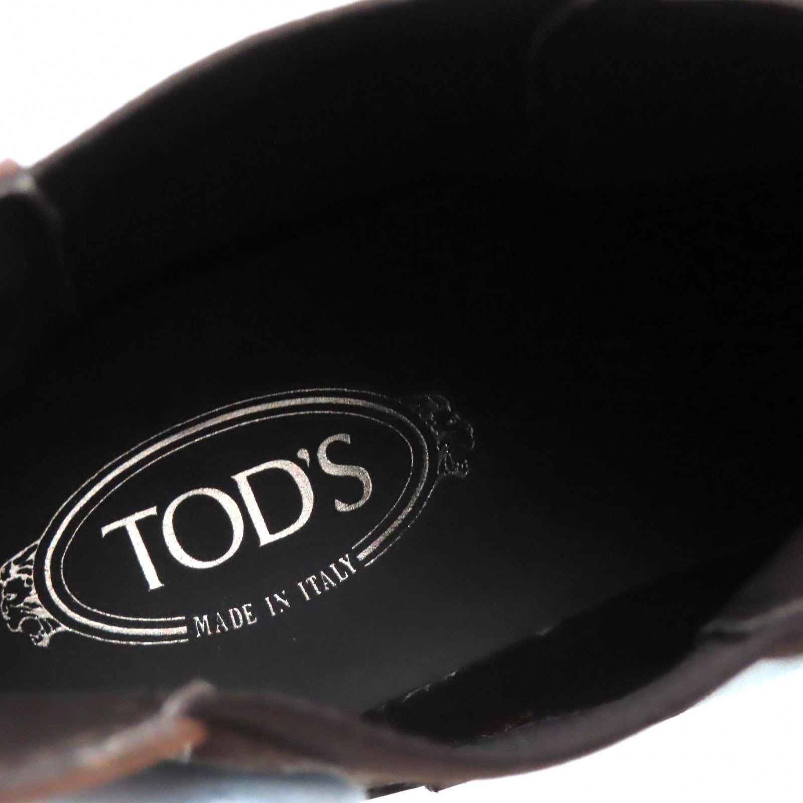 Tod's Leather Logo Embossed Short Boots 7.5