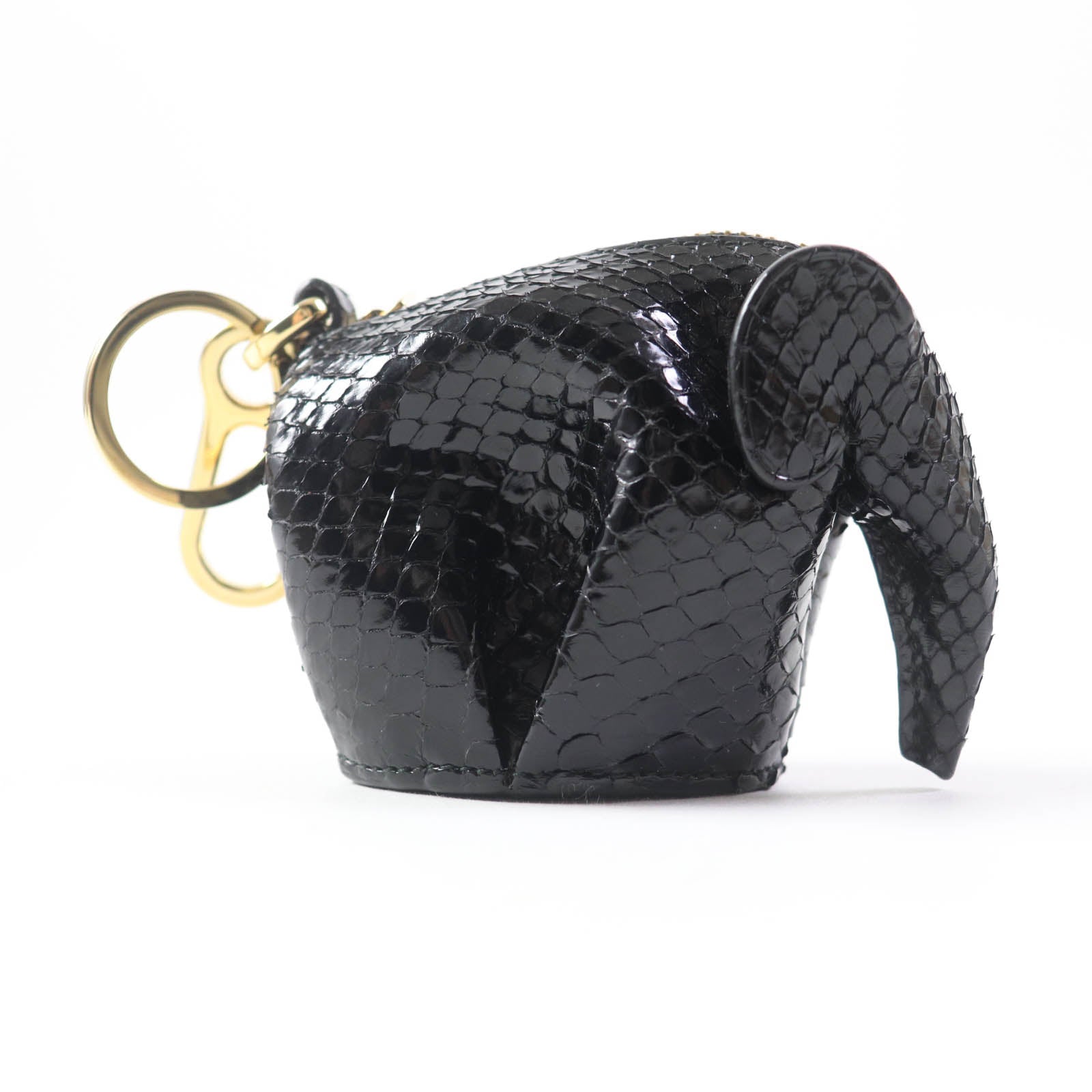 Loewe Elephant Lizard Charm Key Ring Coin Case