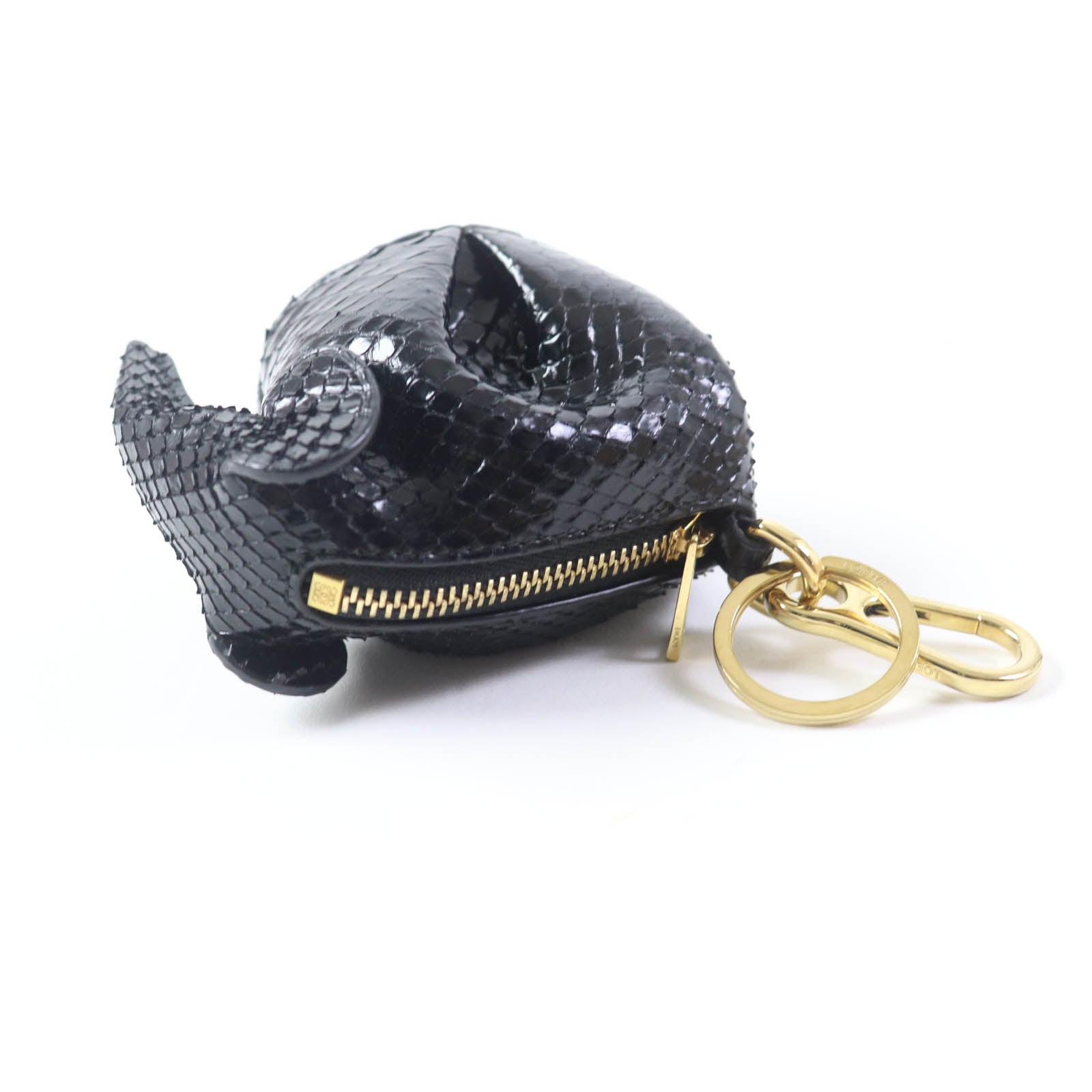 Loewe Elephant Lizard Charm Key Ring Coin Case