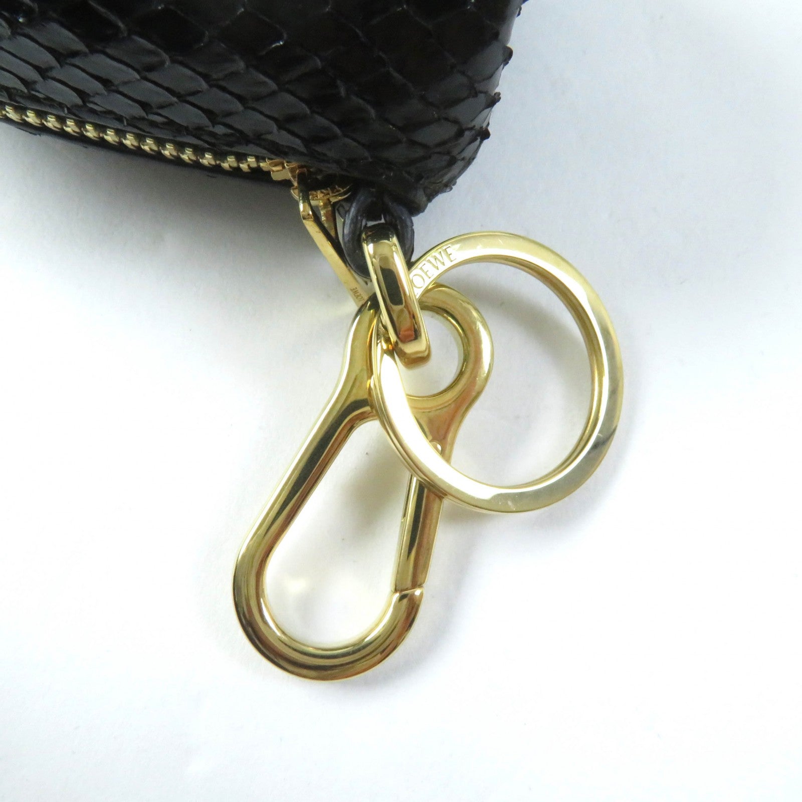 Loewe Elephant Lizard Charm Key Ring Coin Case