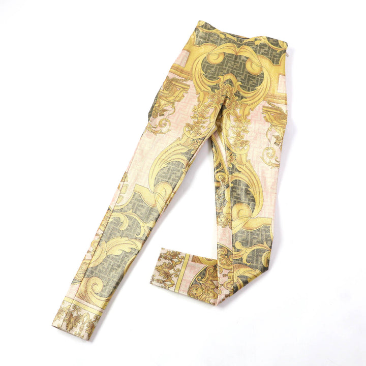 Fendi FF Logo Baroque Leggings Pants Women