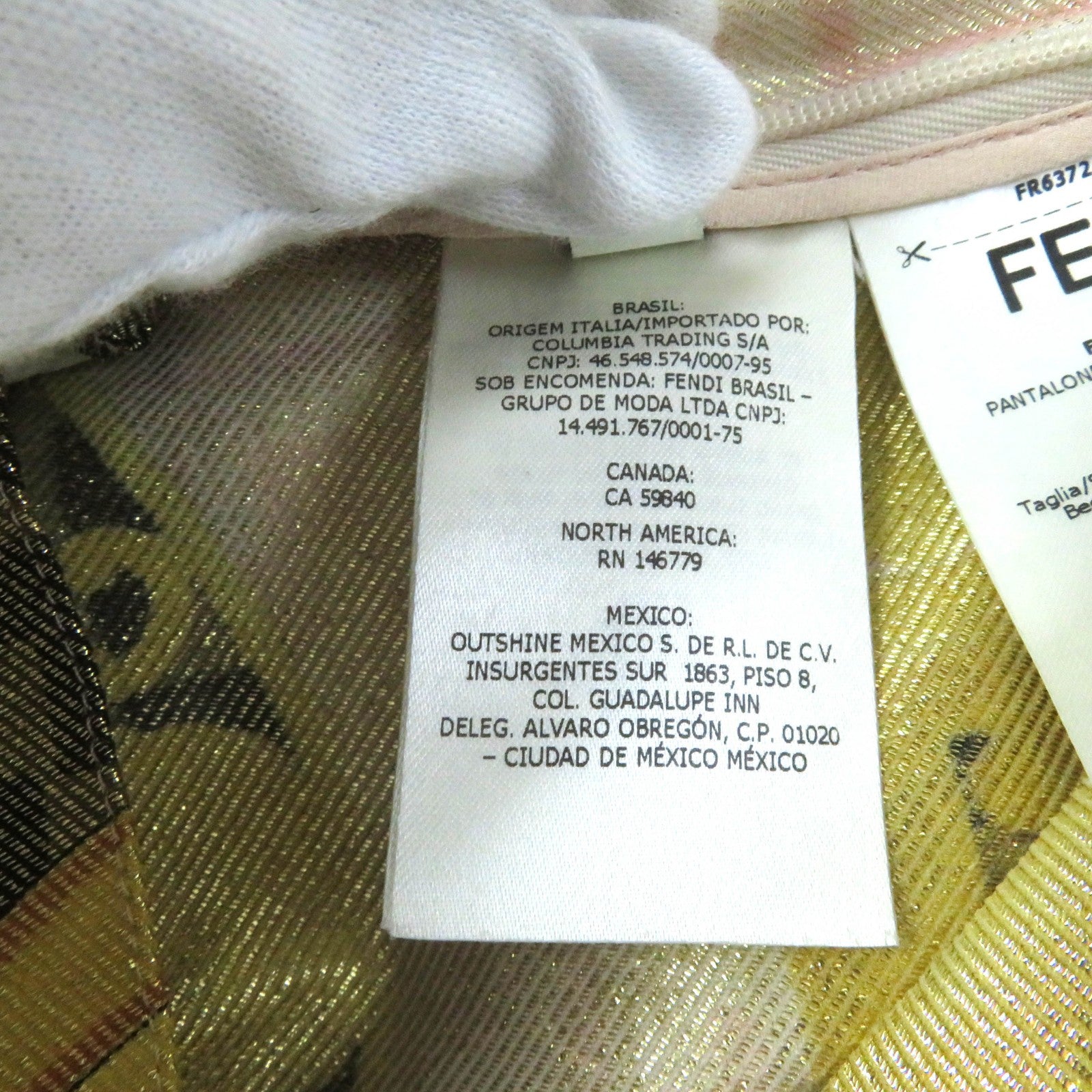 Fendi FF Logo Baroque Leggings Pants Multi 36